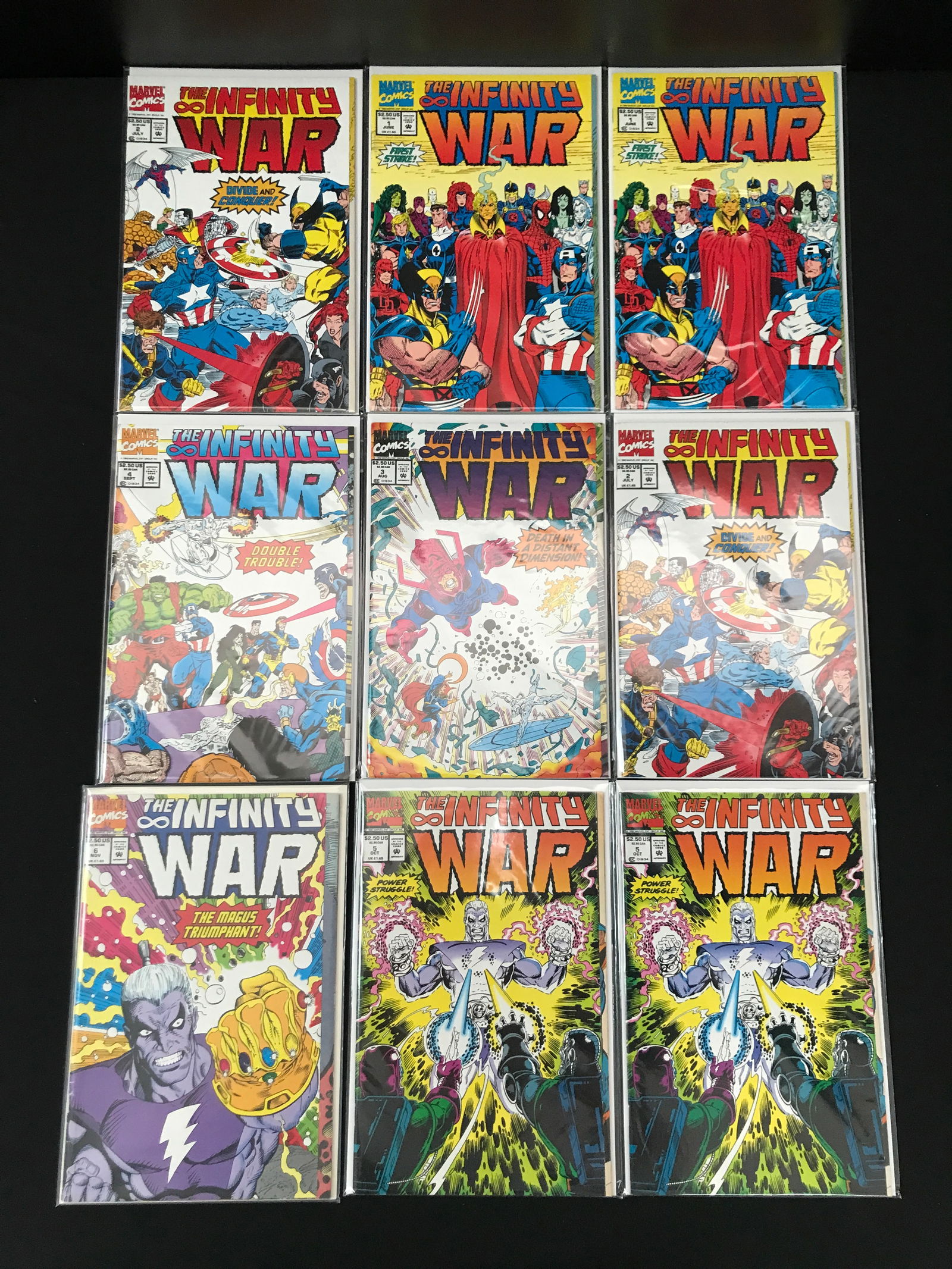 LOT OF 9 THE INFINITY WARS COMICS (MARVEL COMICS) (1 of 1)