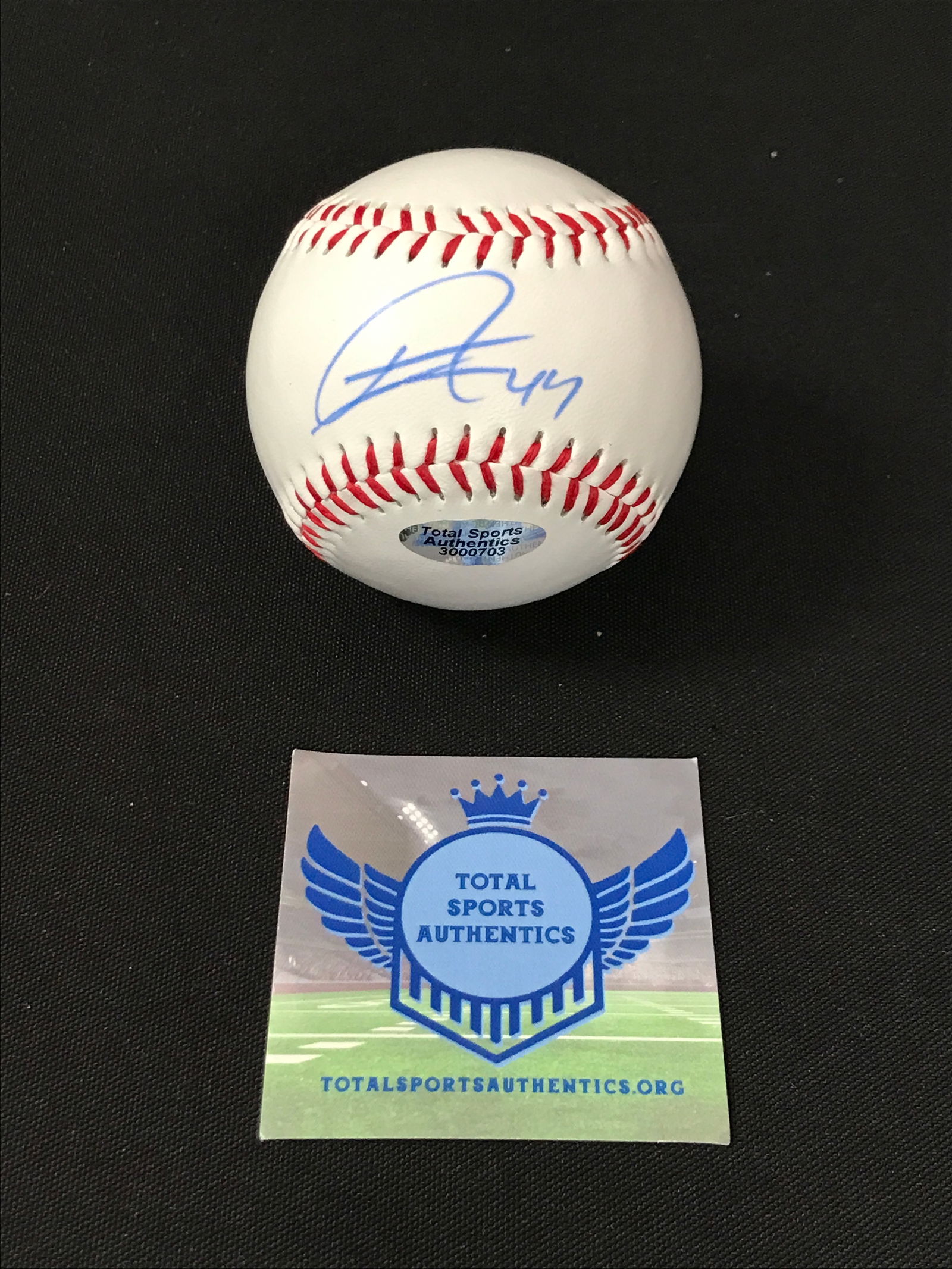JULIO RODRIGUEZ SIGNED BASEBALL TOTAL SPORTS COA: Prices are in Canadian dollars