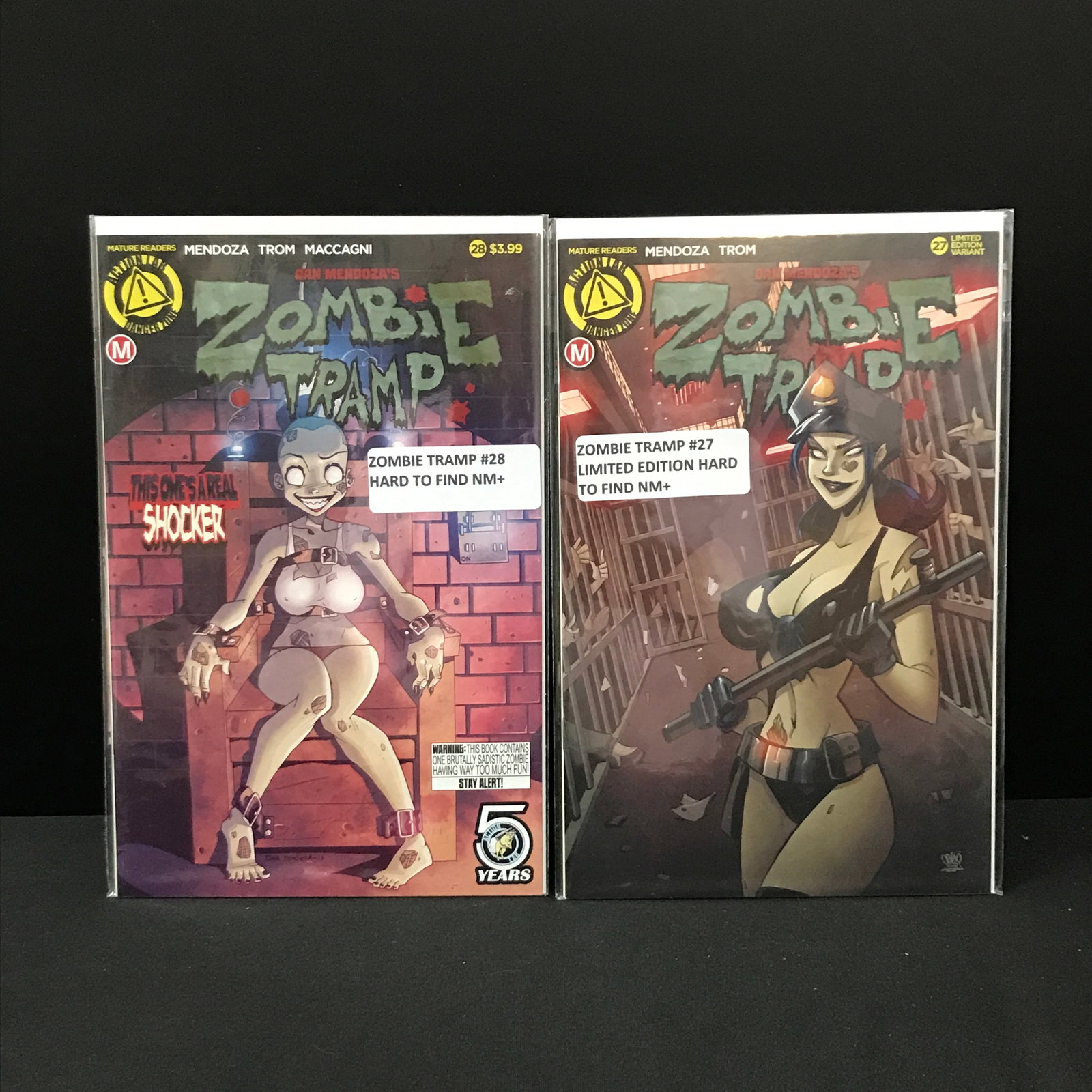 LOT OF 2 ZOMBIE TRAMP COMICS #27 AND #28 - ACTION LAB COMICS: Prices are in Canadian dollars