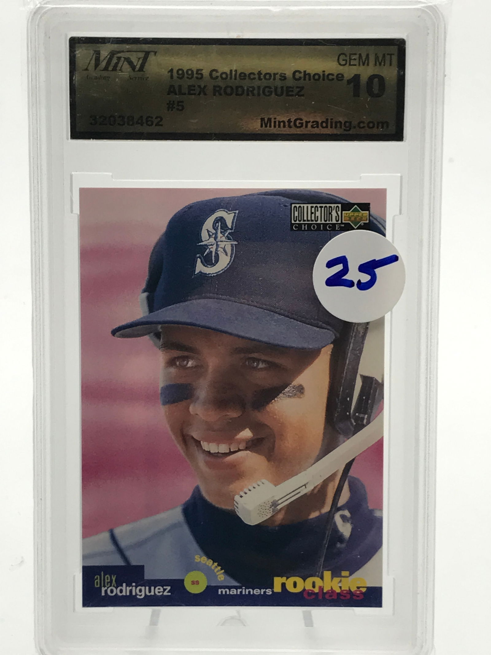 1995 COLLECTORS CHOICE NO.5 ALEX RODRIGUEZ MINT GARDED 10 (1 of 1)