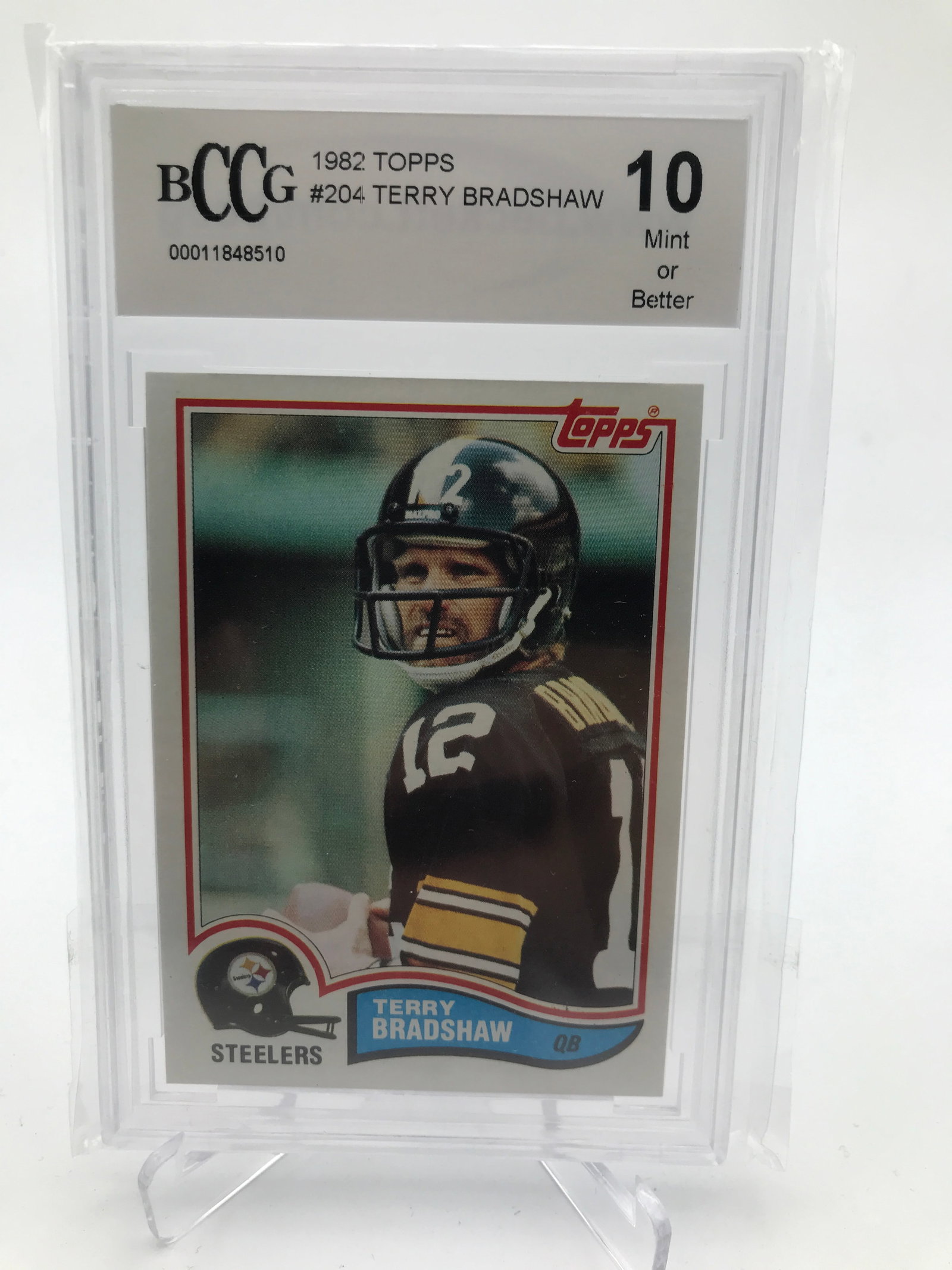 1982 TOPPS NO.204 TERRY BRADSHAW BECKETT GRADED 10: Prices are in Canadian dollars
