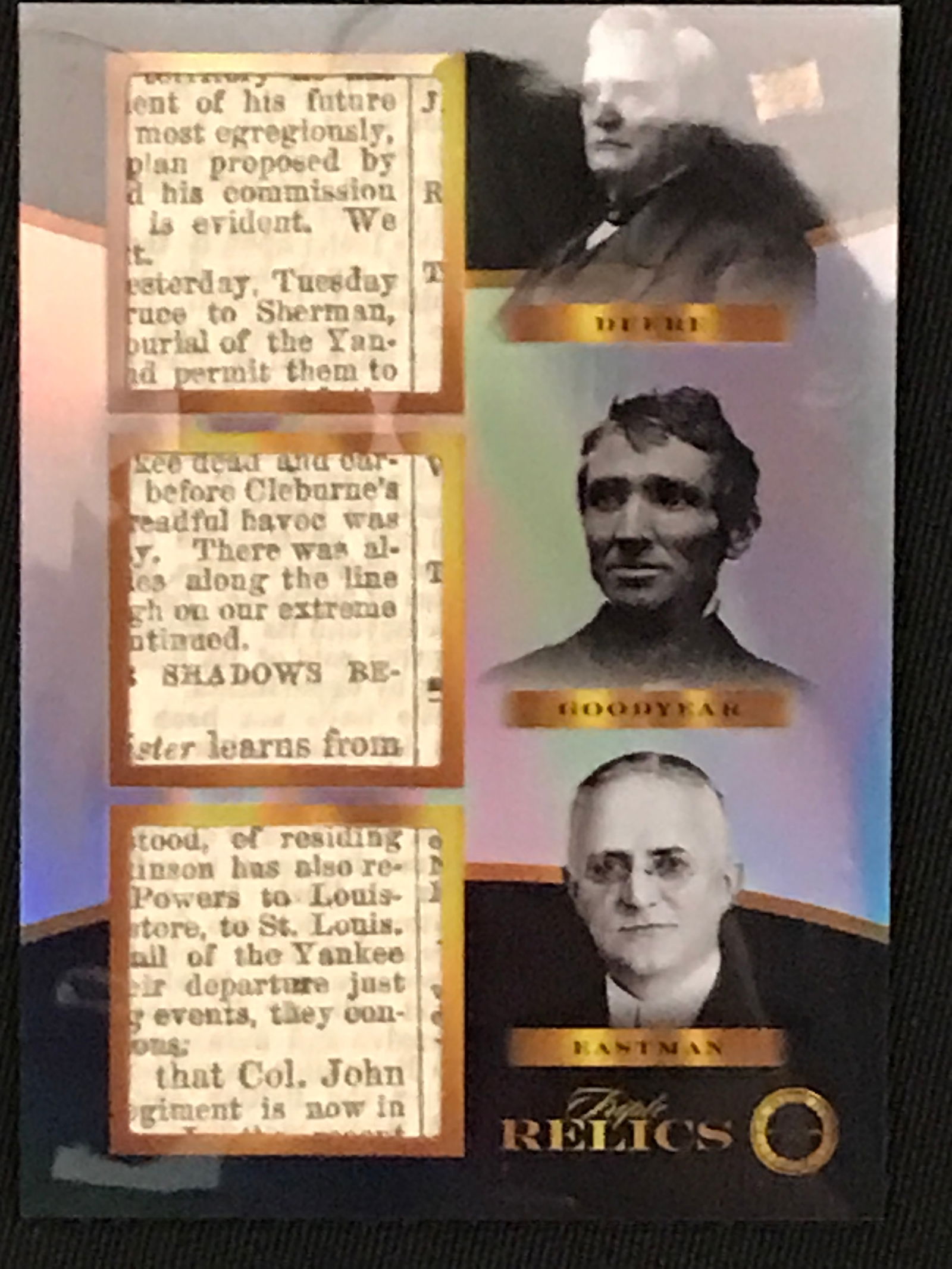 2025 PIECES OF THE PAST TRIPLE RELIC CARD (1 of 2)