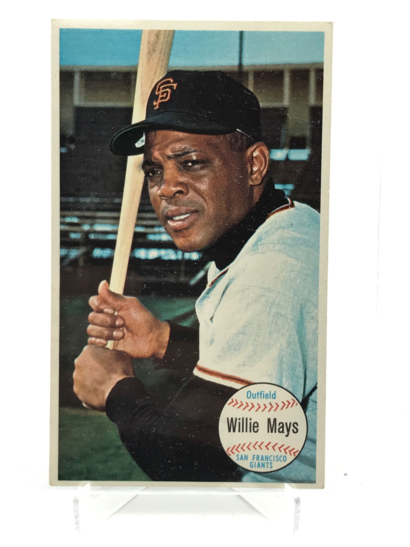 1964 WILLIE MAYS TOPPS GIANT TRADING CARD (1 of 2)
