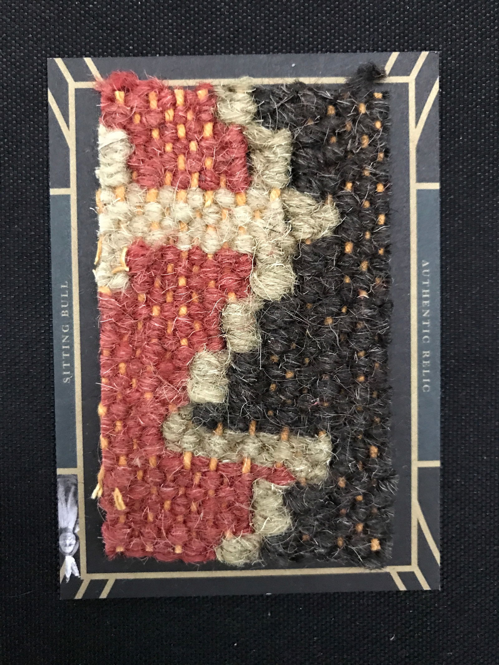 PIECES OF THE PAST - SITTING BULL - ACTUAL RELIC CARD WITH REAL FABRIC: Prices are in Canadian dollars