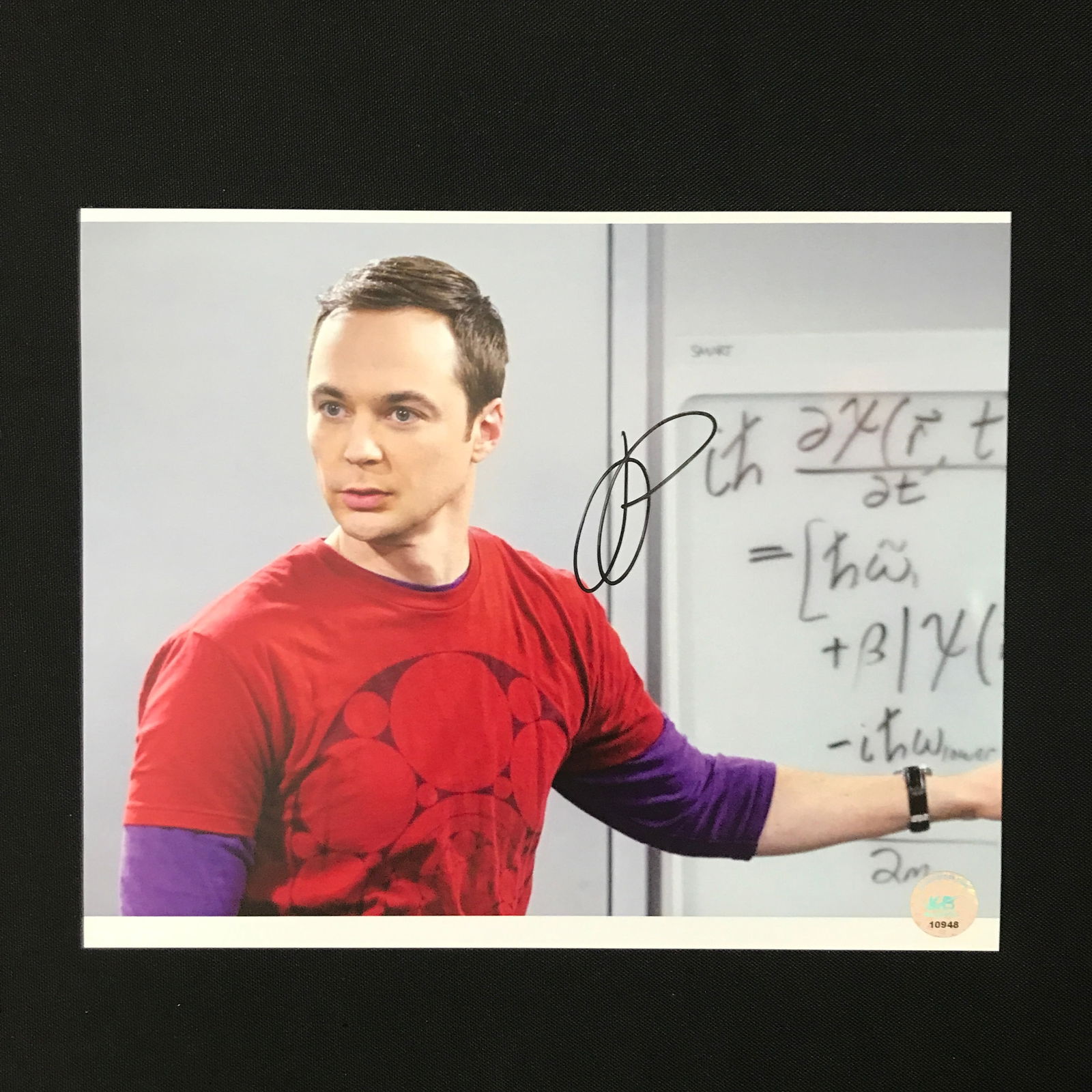 JIM PARSONS SIGNED BIG BANG THEORY SIGNED 8X10 - KB COA (1 of 1)