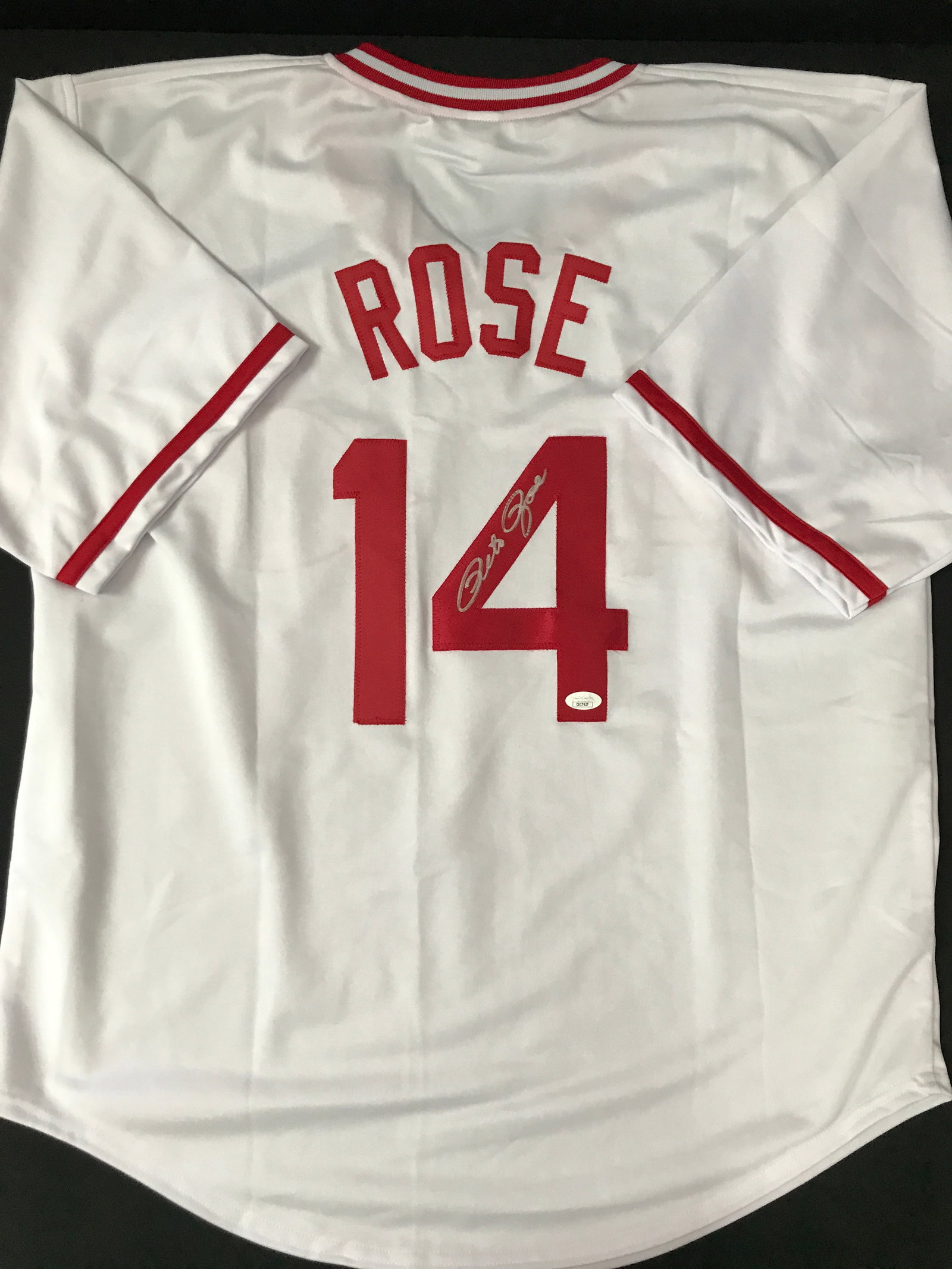PETE ROSE SIGNED CINCINATTI REDS JERSEY - JSA COA (1 of 3)