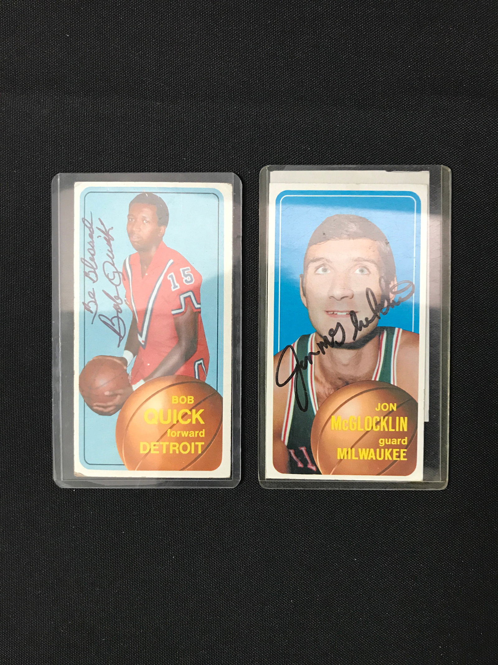 LOT OF 2 SIGNED CARDS - BOB QUICK AND JOHN MCGLOCKLIN (1 of 1)