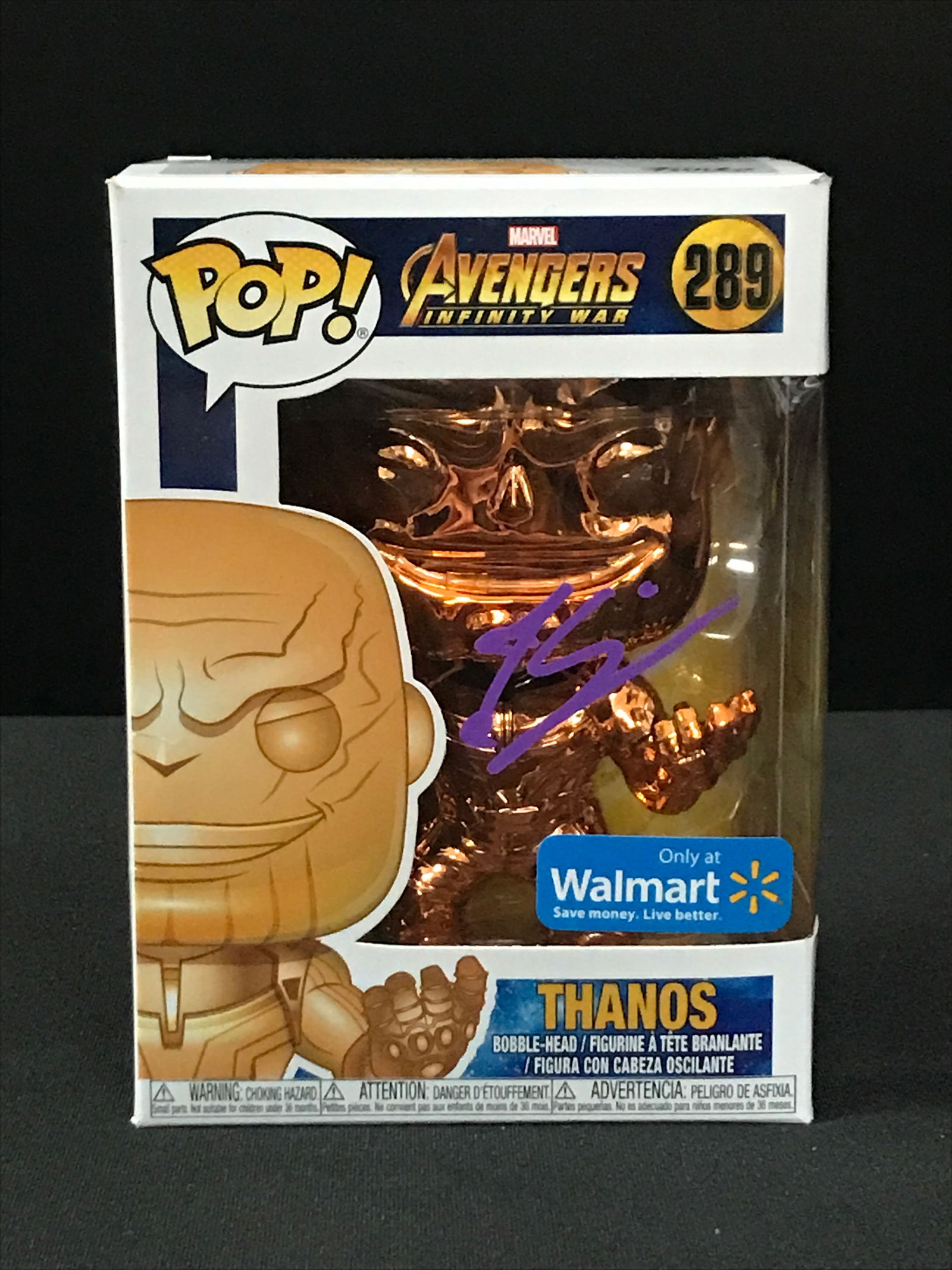 JOSH BROLIN SIGNED THANOS FUNKO POP - KB COA (1 of 2)