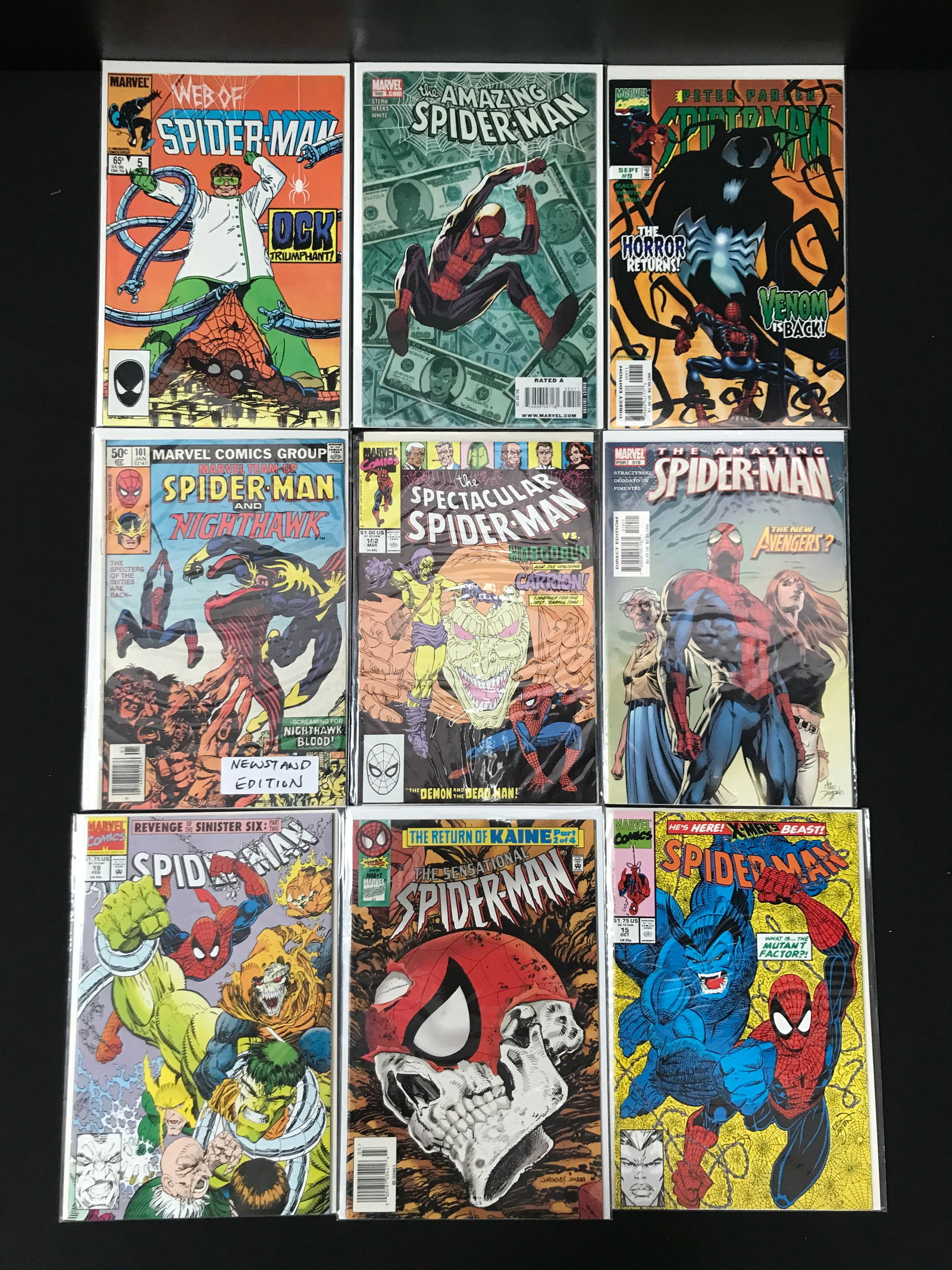 LOT OF 9 SPIDERMAN COMICS - MARVEL (1 of 1)