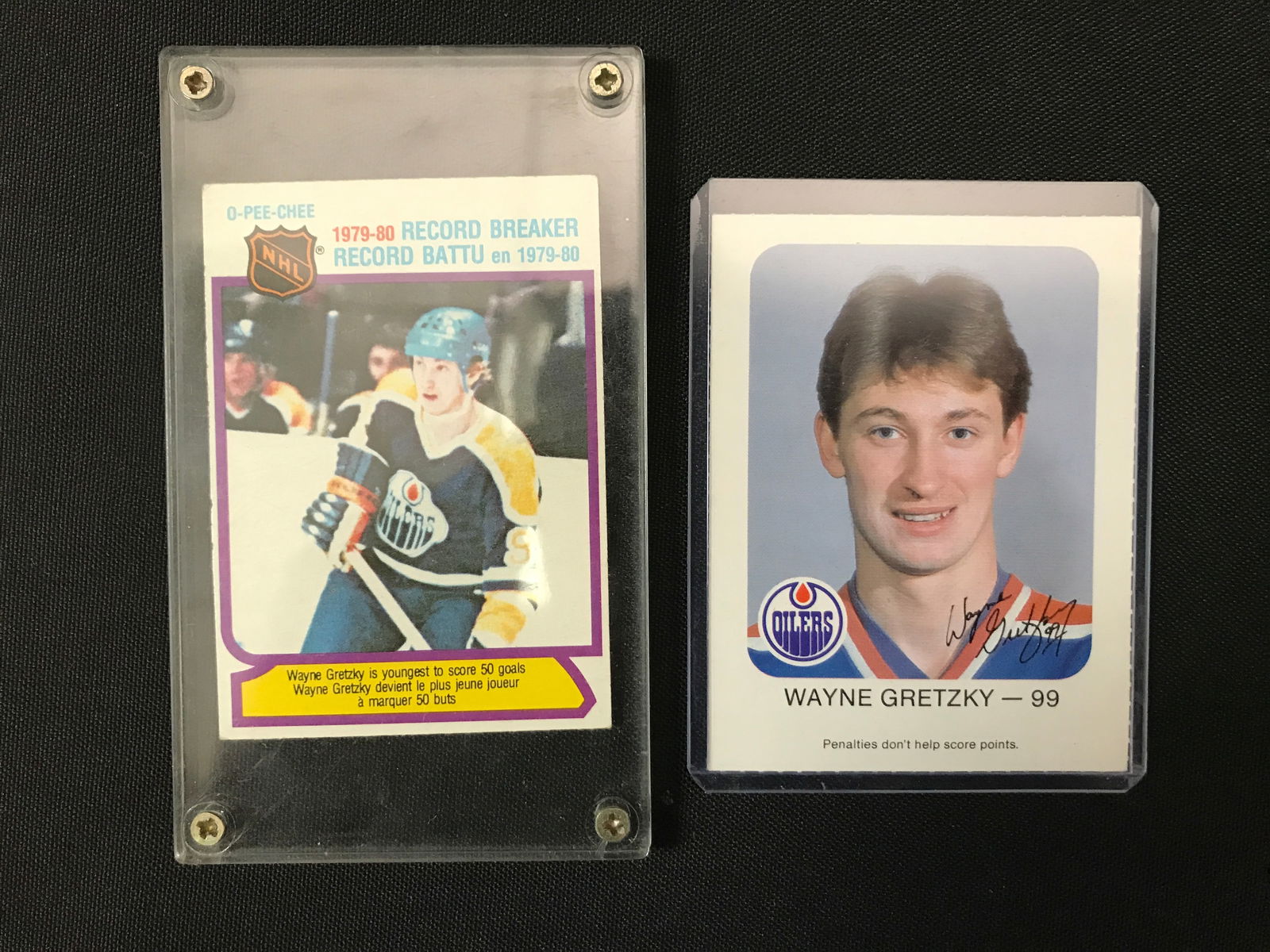 LOT OF 2 VINTAGE WAYNE GRETZKY CARDS 1979 OPC 1881 RED ROOSTER (1 of 2)