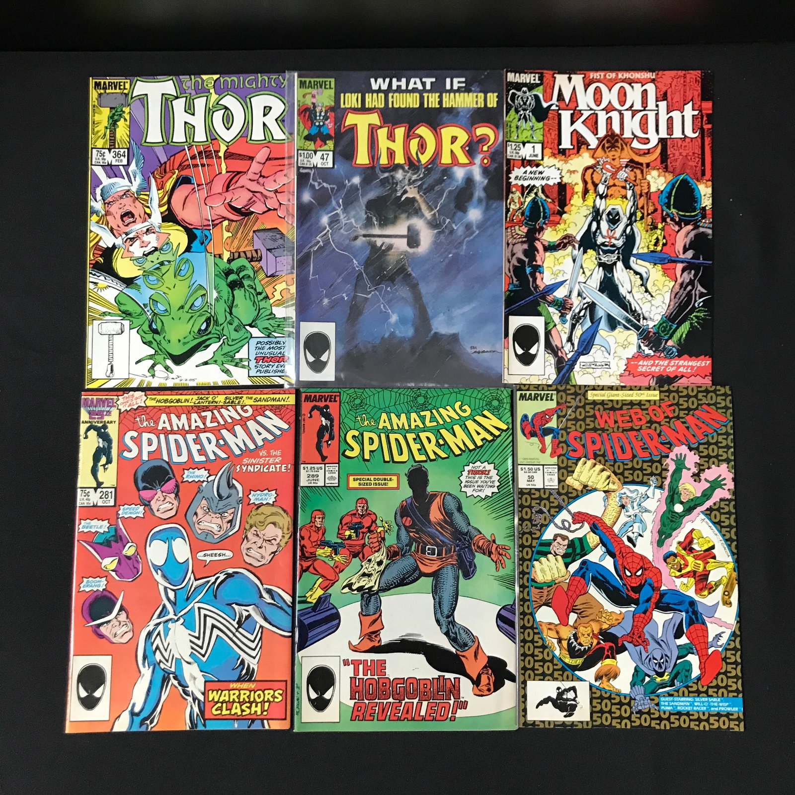 LOT OF 6 SUPER HERO COMICS VARIOUS TITLES: Prices are in Canadian dollars