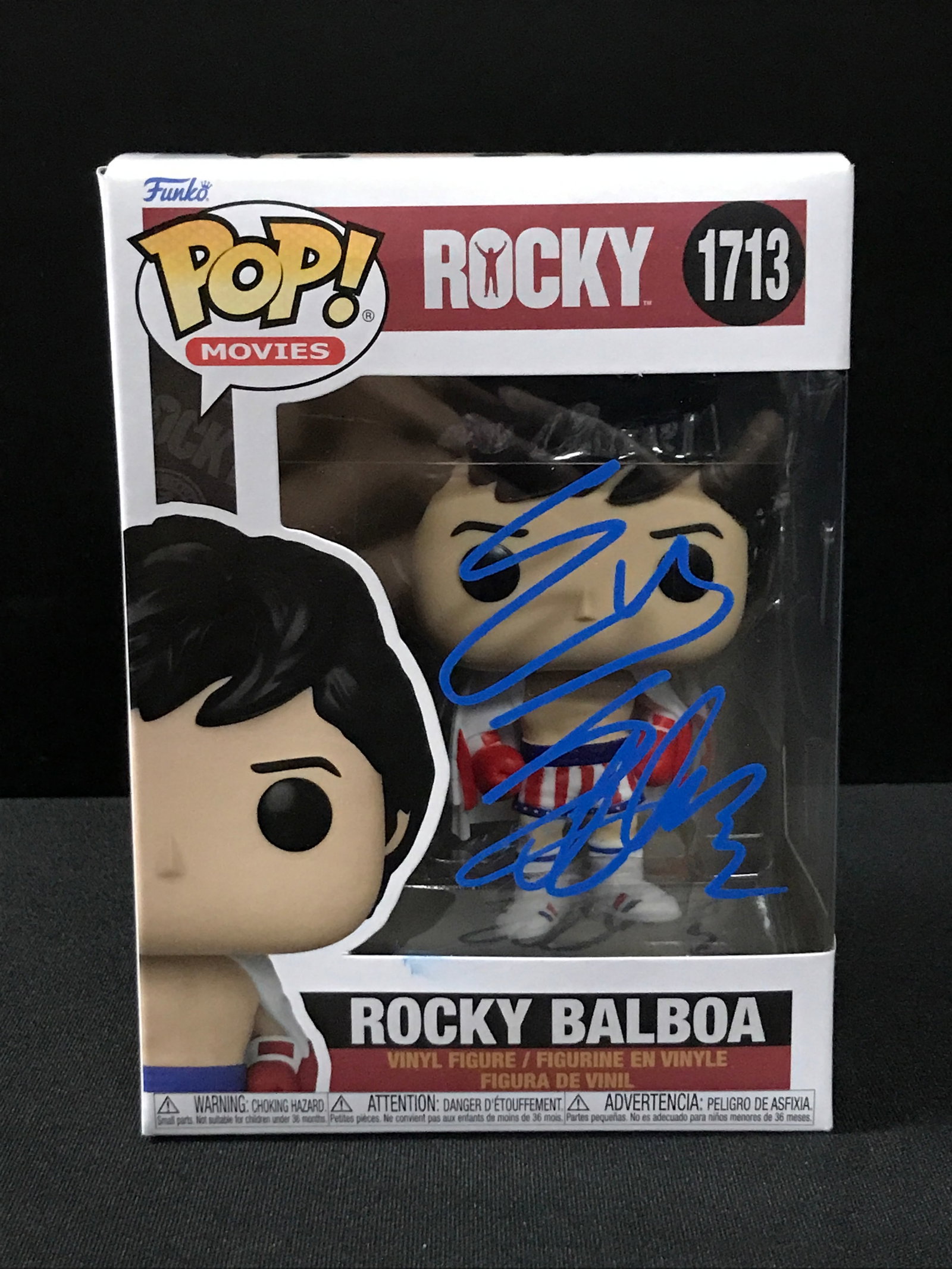 SYLVESTER STALLONE SIGNED ROCKY FUNKO POP - KB COA: Prices are in Canadian dollars