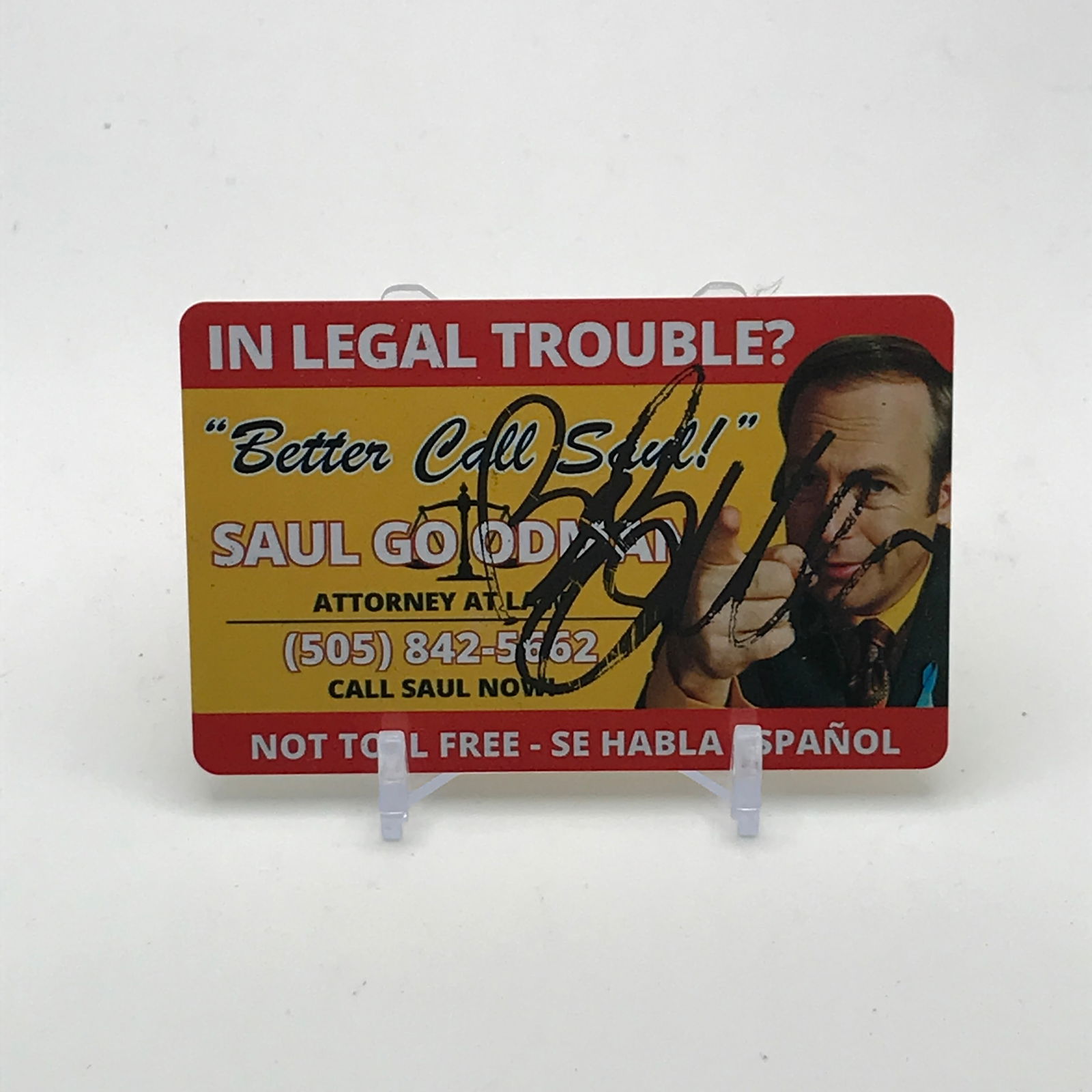 BOB ODENKIRK SIGNED BETTER CALL SAUL BUSINESS CARD - KB COA (1 of 2)