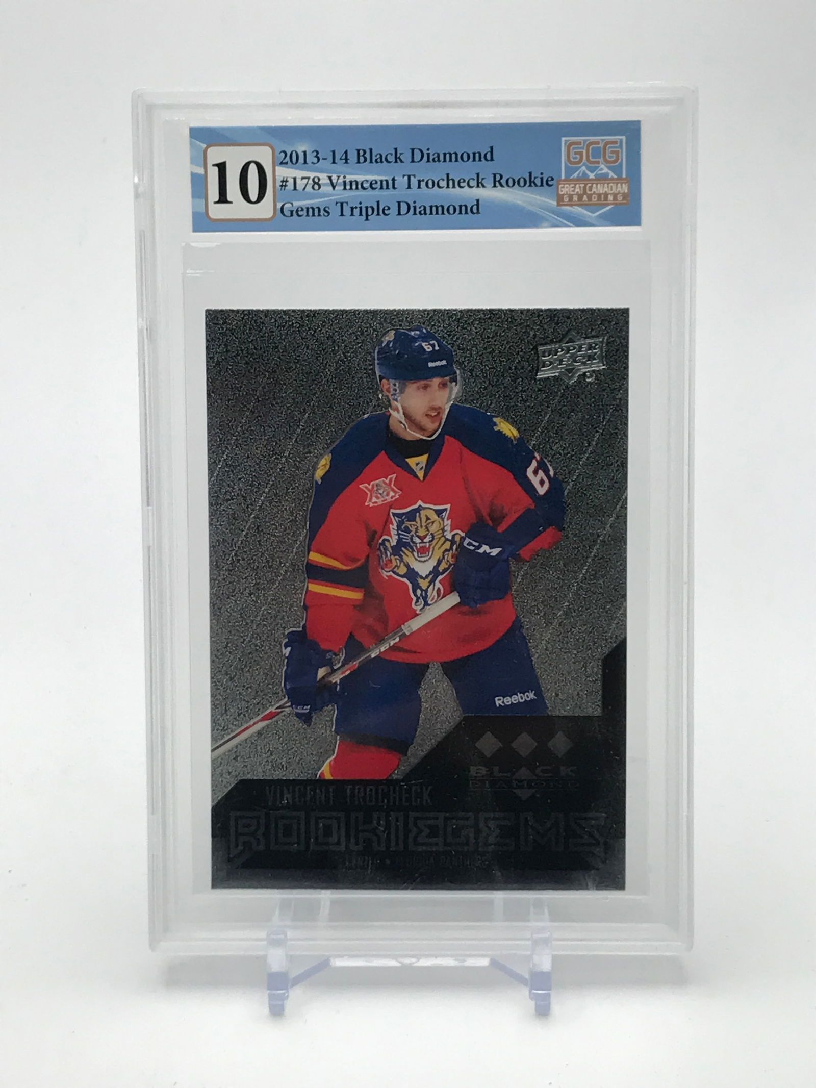 2013 BLACK DIAMOND GEMS TRIPLE DIAMOND VINCENT TROCHEK ROOKIE CARD - GCG GRADE 10 (1 of 2)