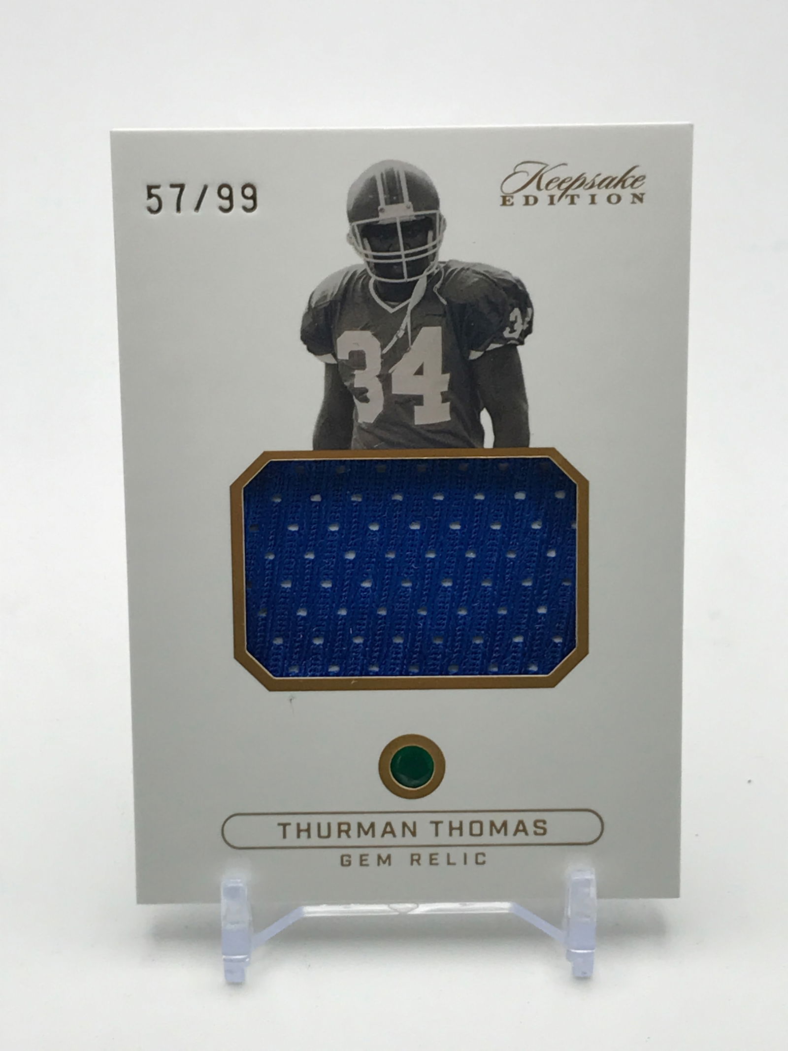 2024 KEEPSAKE SPORTS EDITION NO.324 THURMAN THOMAS GEM RELIC 57/99 (1 of 2)