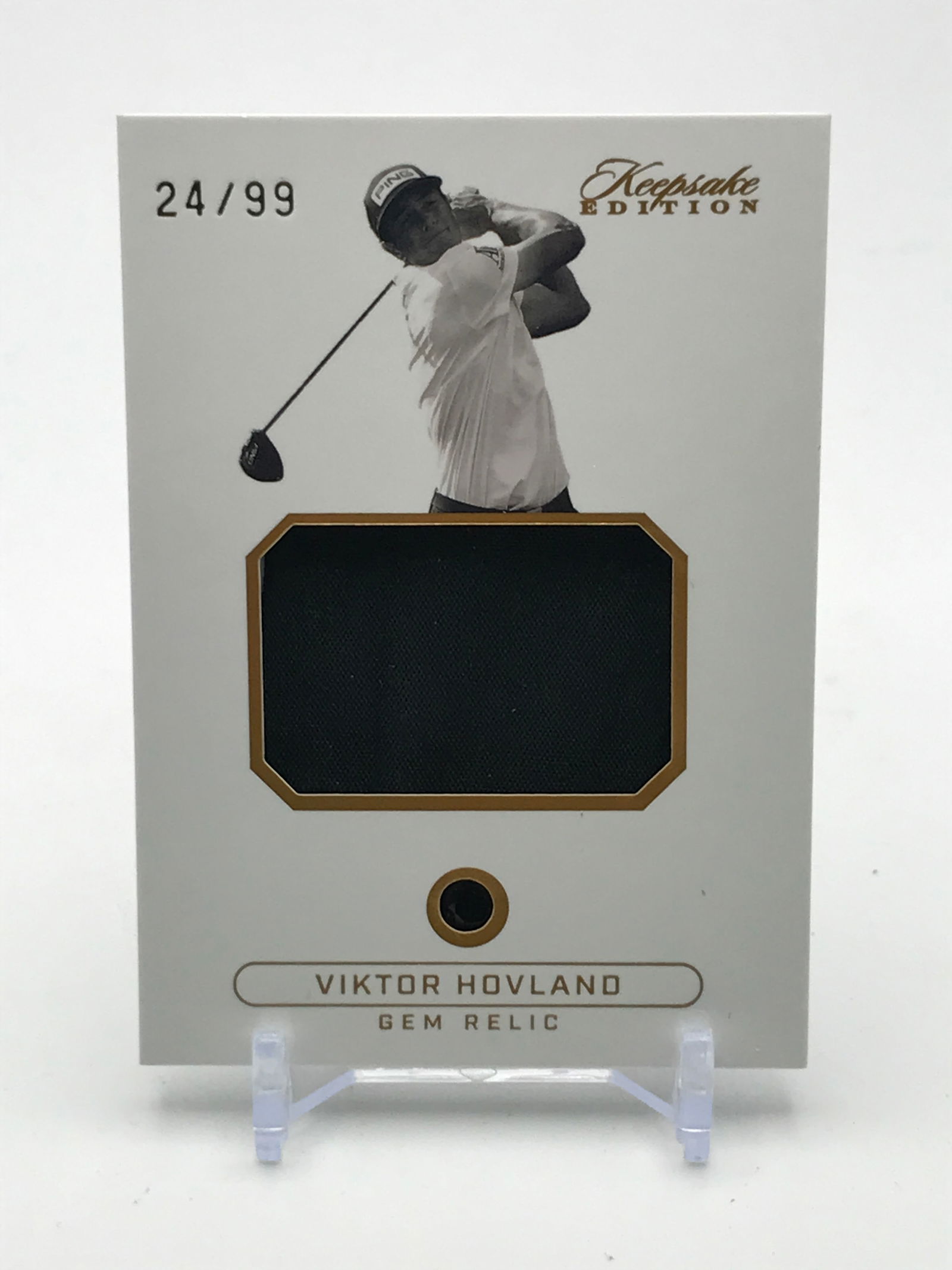 VIKTOR HOVLAND GEM RELIC KEEPSAKE EDITION TRADING CARD 24/99 (1 of 2)