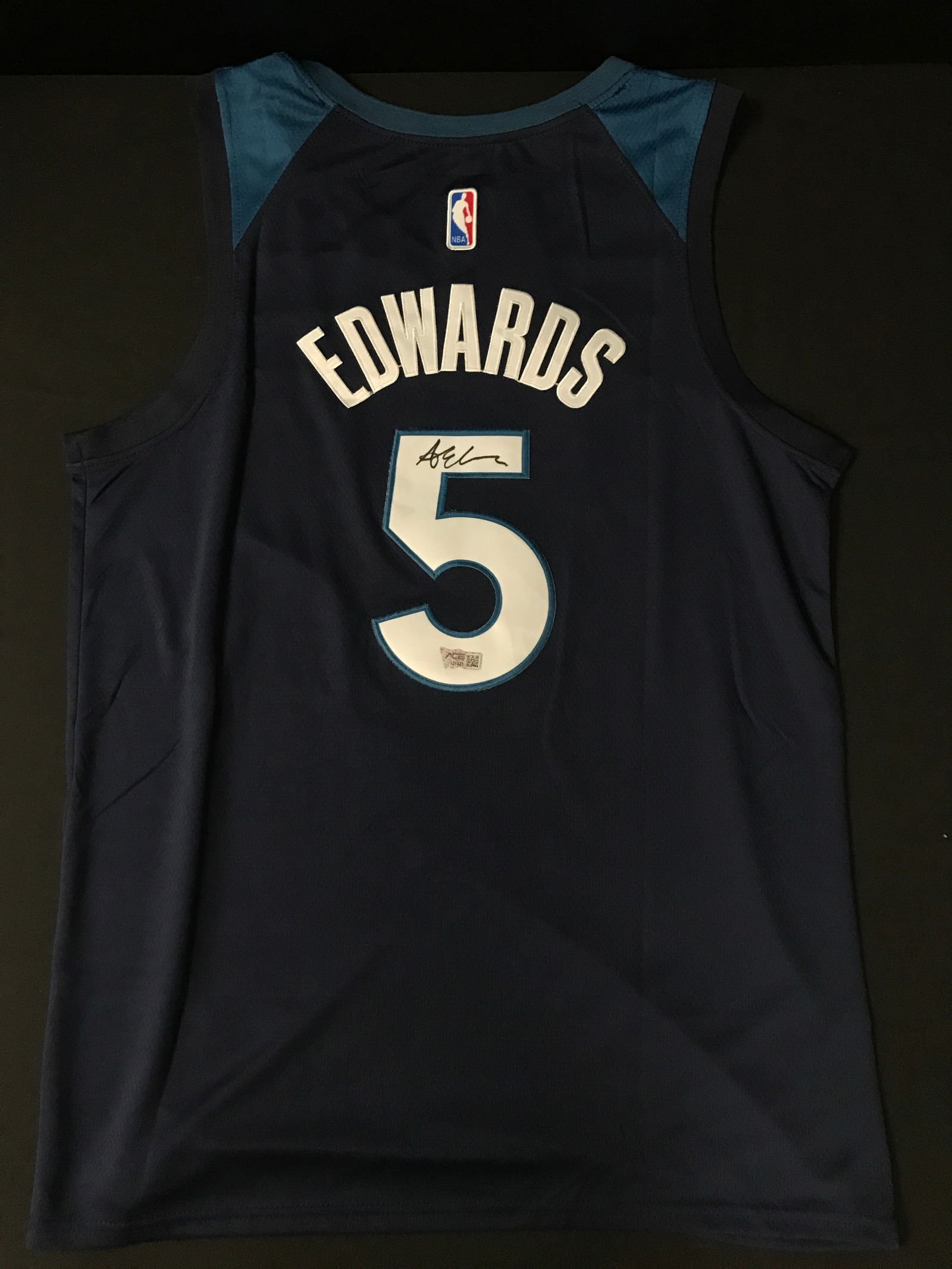 ANTHONY EDWARDS SIGNED MINNESOTATIMBERWOLVES JERSEY - ACE COA (1 of 3)