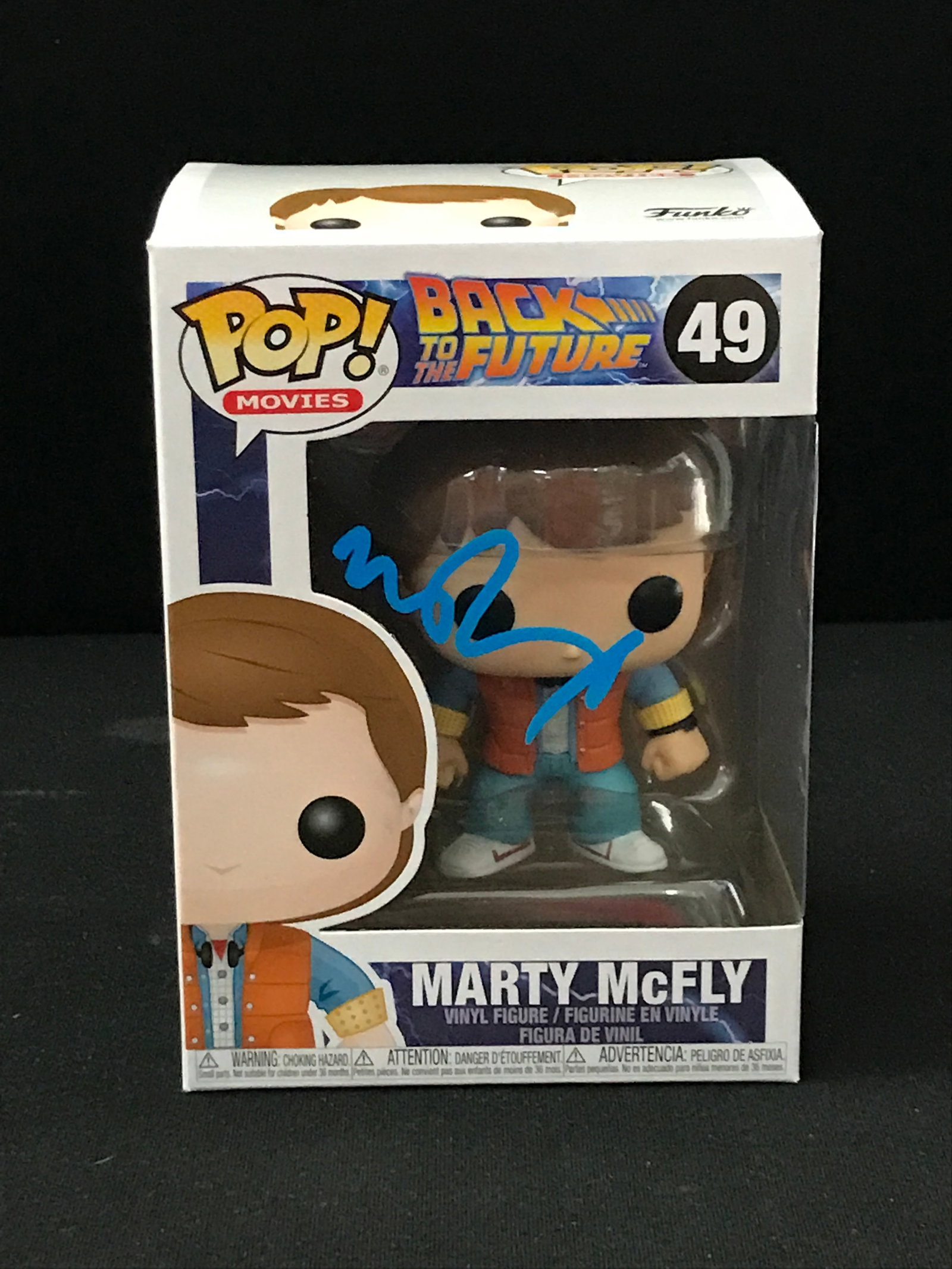 MICHAEL J FOX SIGNED MARTY MCFLY FUNKO POP - WWOC COA: Prices are in Canadian dollars