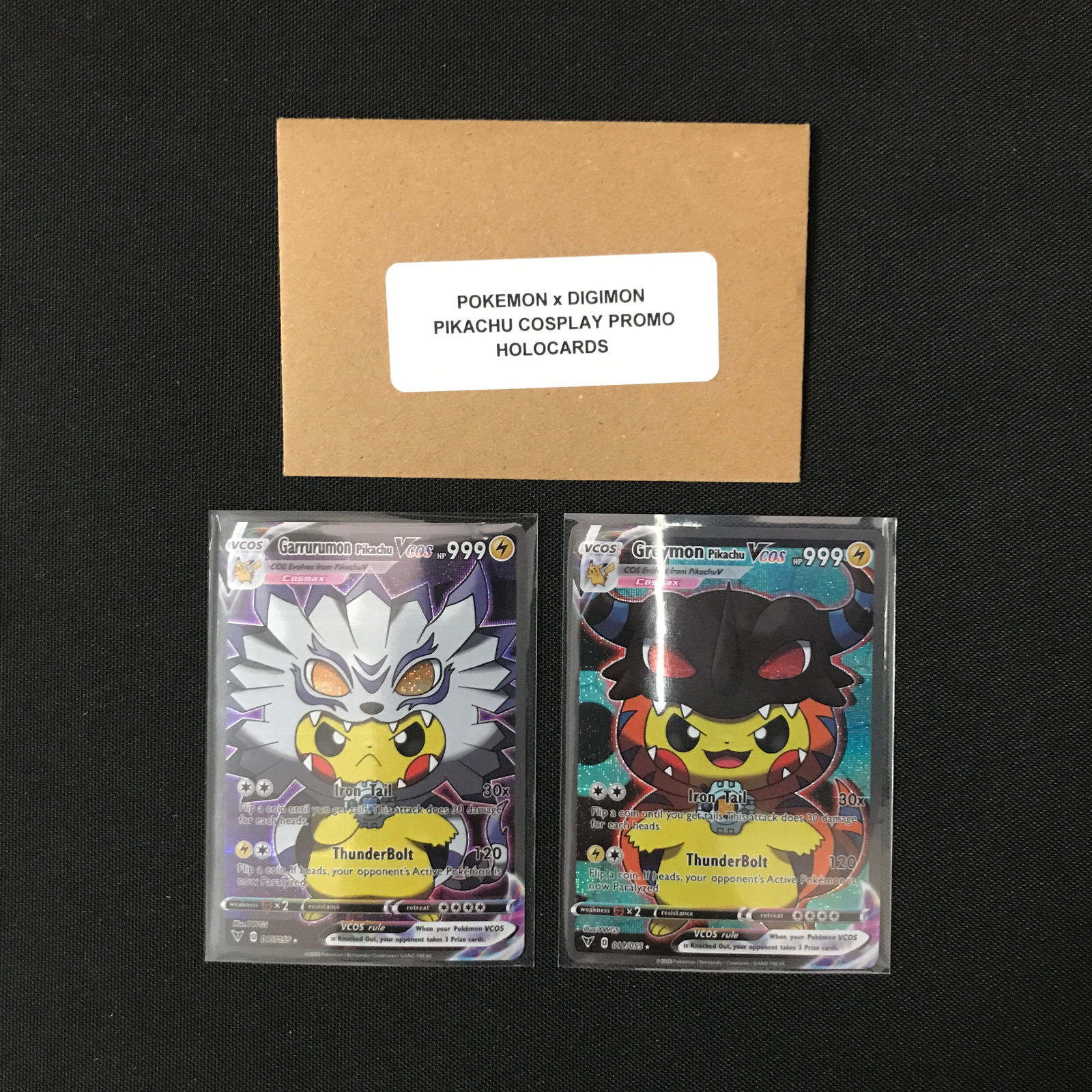 LOT OF 2 PIKACHU COSPLAY HOLO POKEMON CARDS (1 of 1)