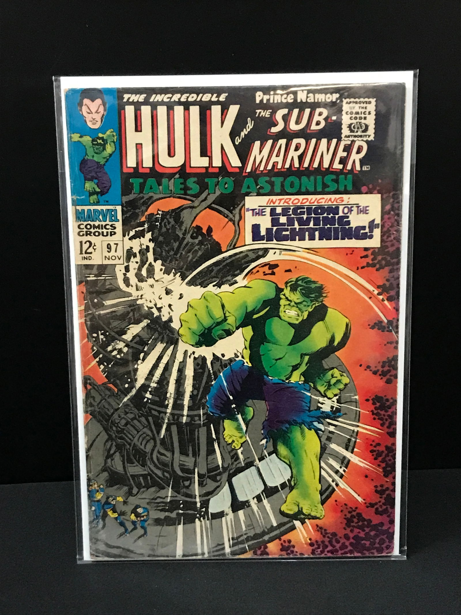 MARVEL COMICS NO.97 TAKES TO ASTONISH THE INCREDIBLE HULK AND THE SUB-MARINER (1 of 1)
