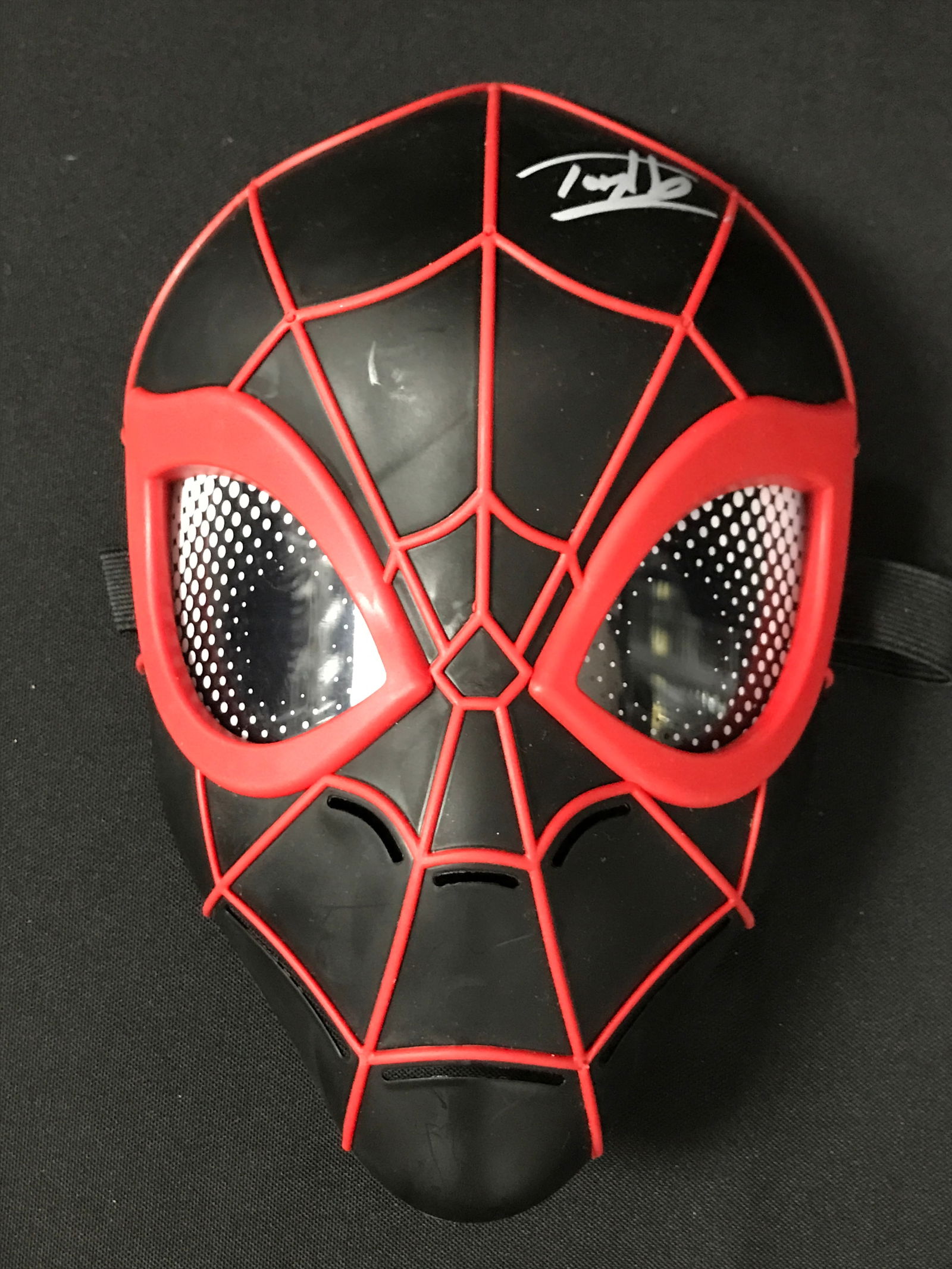 TOM HOLLAND SIGNED SPIDERMAN MASK - KB COA (1 of 3)