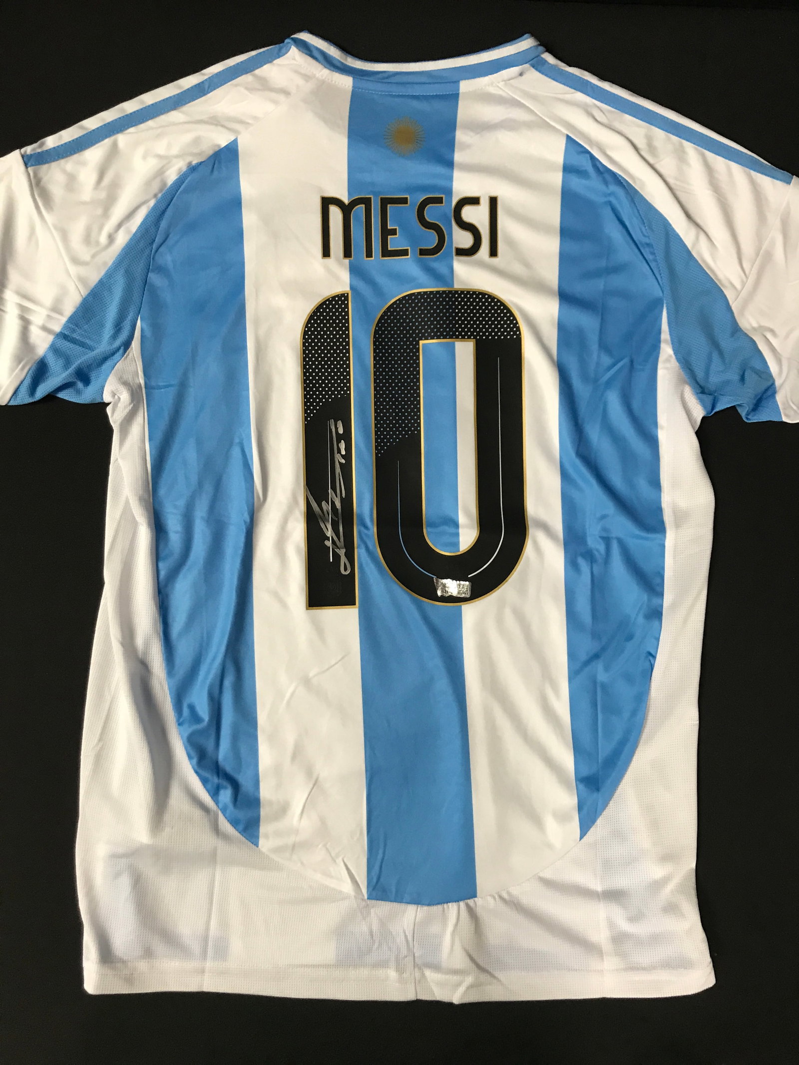 LIONEL MESSI SIGNED ARGENTINA SOCCER JERSEY - ACE COA: Prices are in Canadian dollars