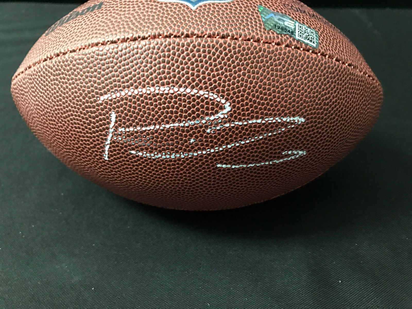 PATRICK MAHOMES SIGNED MINI FOOTBALL ACE COA (1 of 2)
