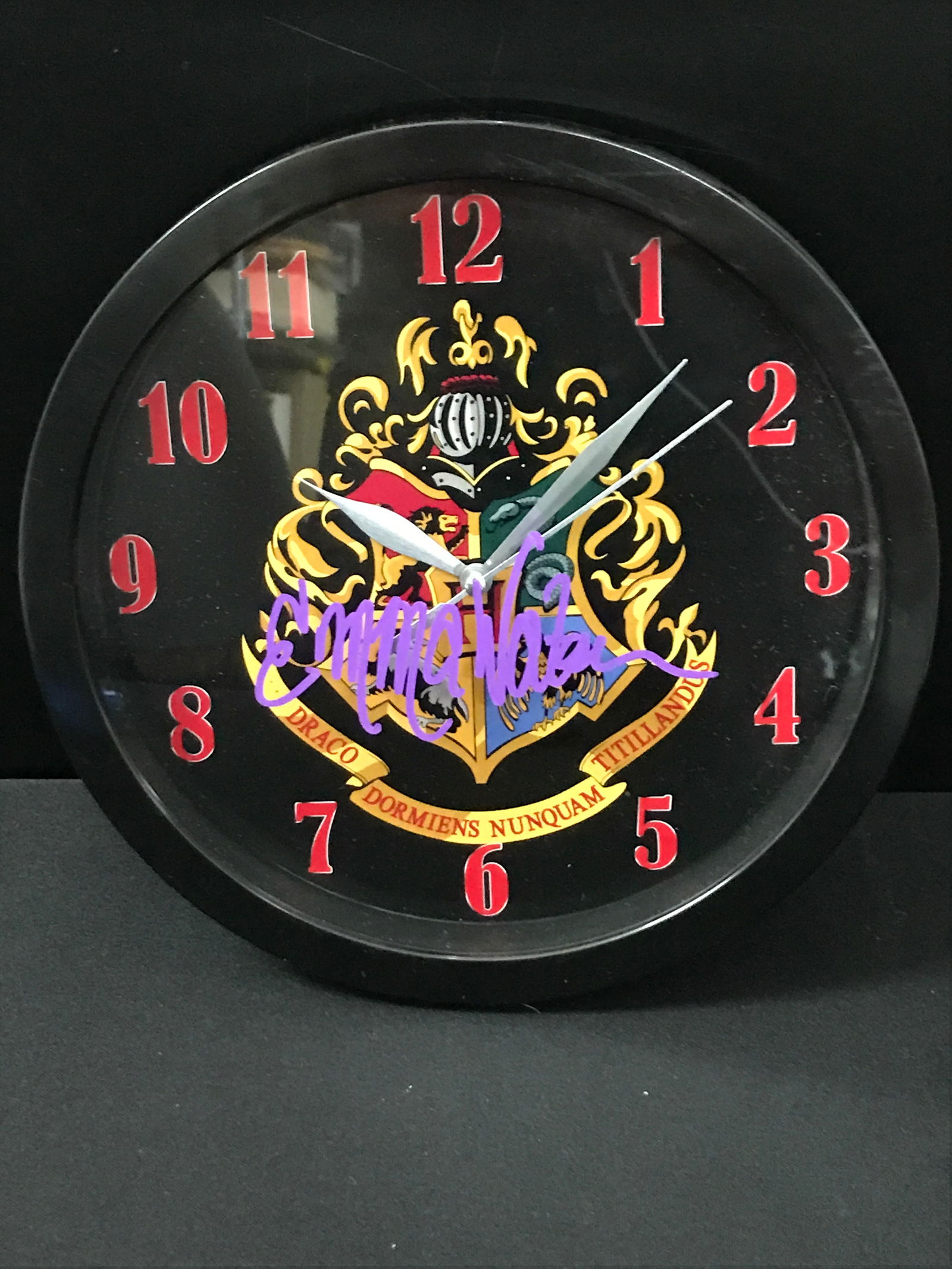 EMMA WATSON SIGNED HARRY POTTER CLOCK - KB COA (1 of 3)