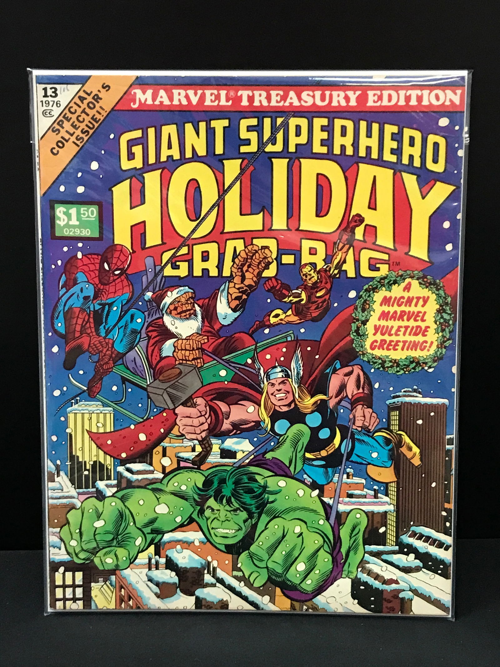 OVERSIZED MARVEL COMICS NO.13 GIANT SUPERHERO HOLIDAY GRAB-BAG TREASURY EDITION (1 of 1)