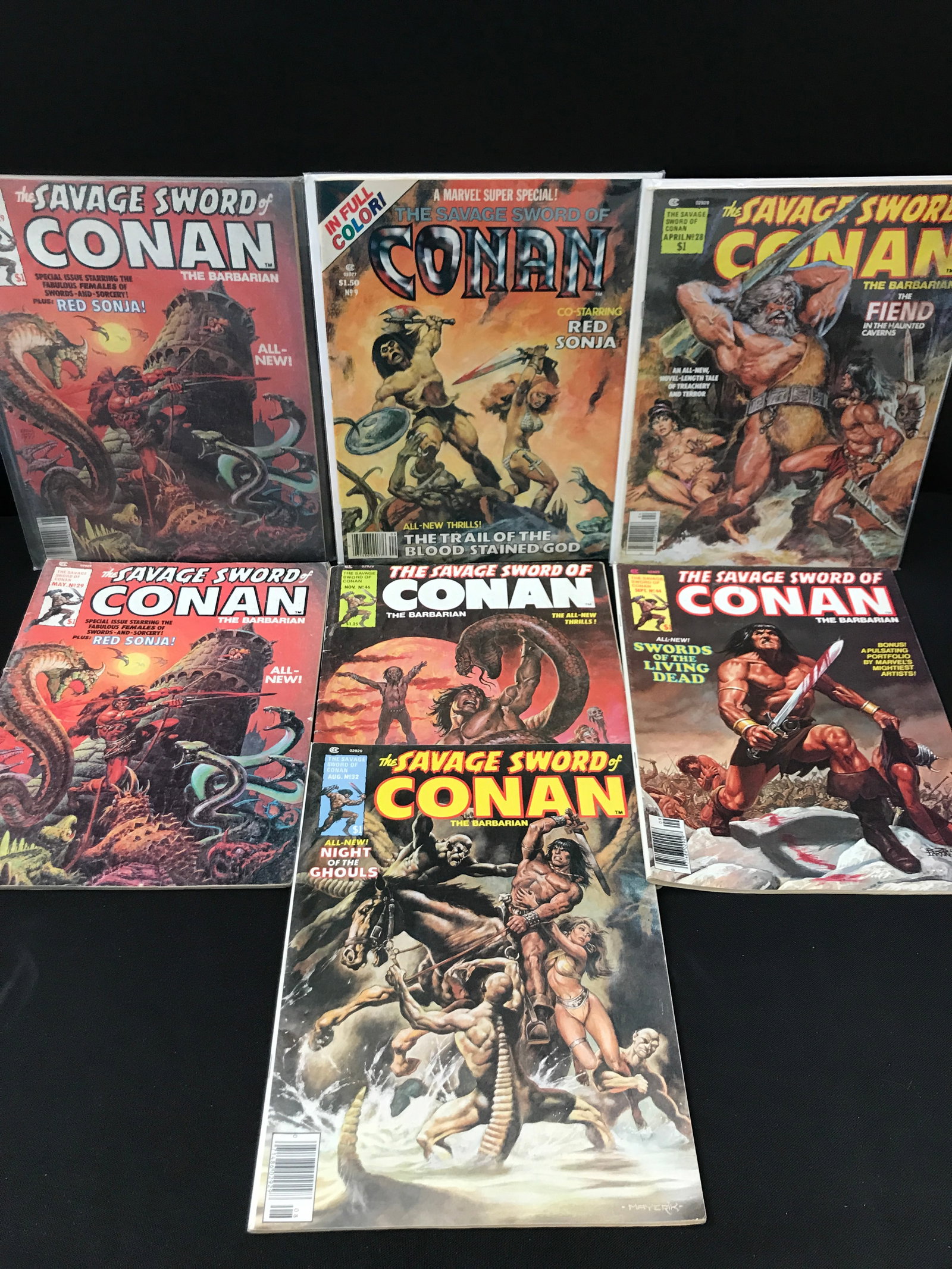 LOT OF 7 CONAN COMICS (CURTIS COMICS): Prices are in Canadian dollars