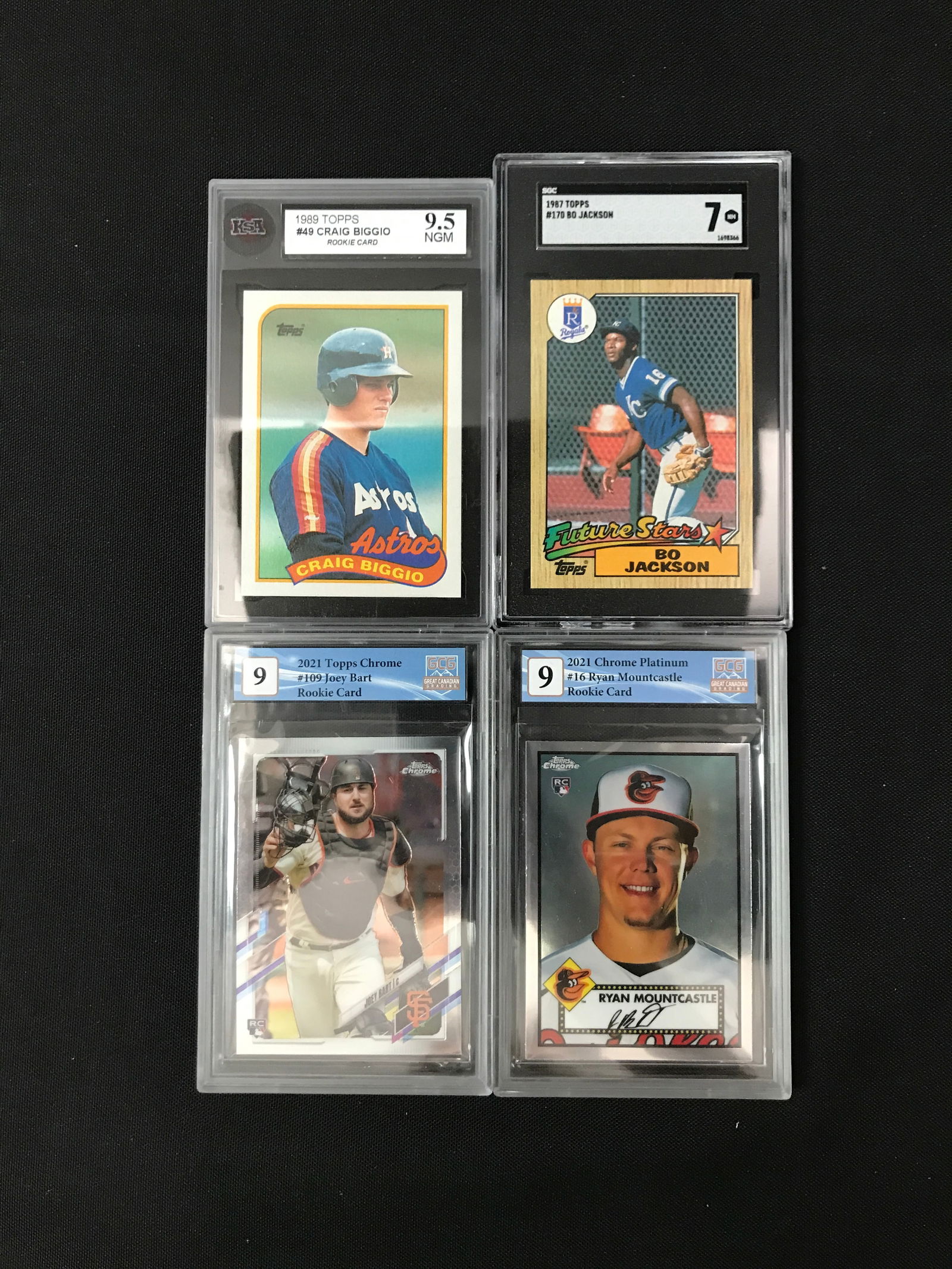 LOT OF 4 GRADED BASEBALL ENCASED TRADING CARDS (1 of 1)