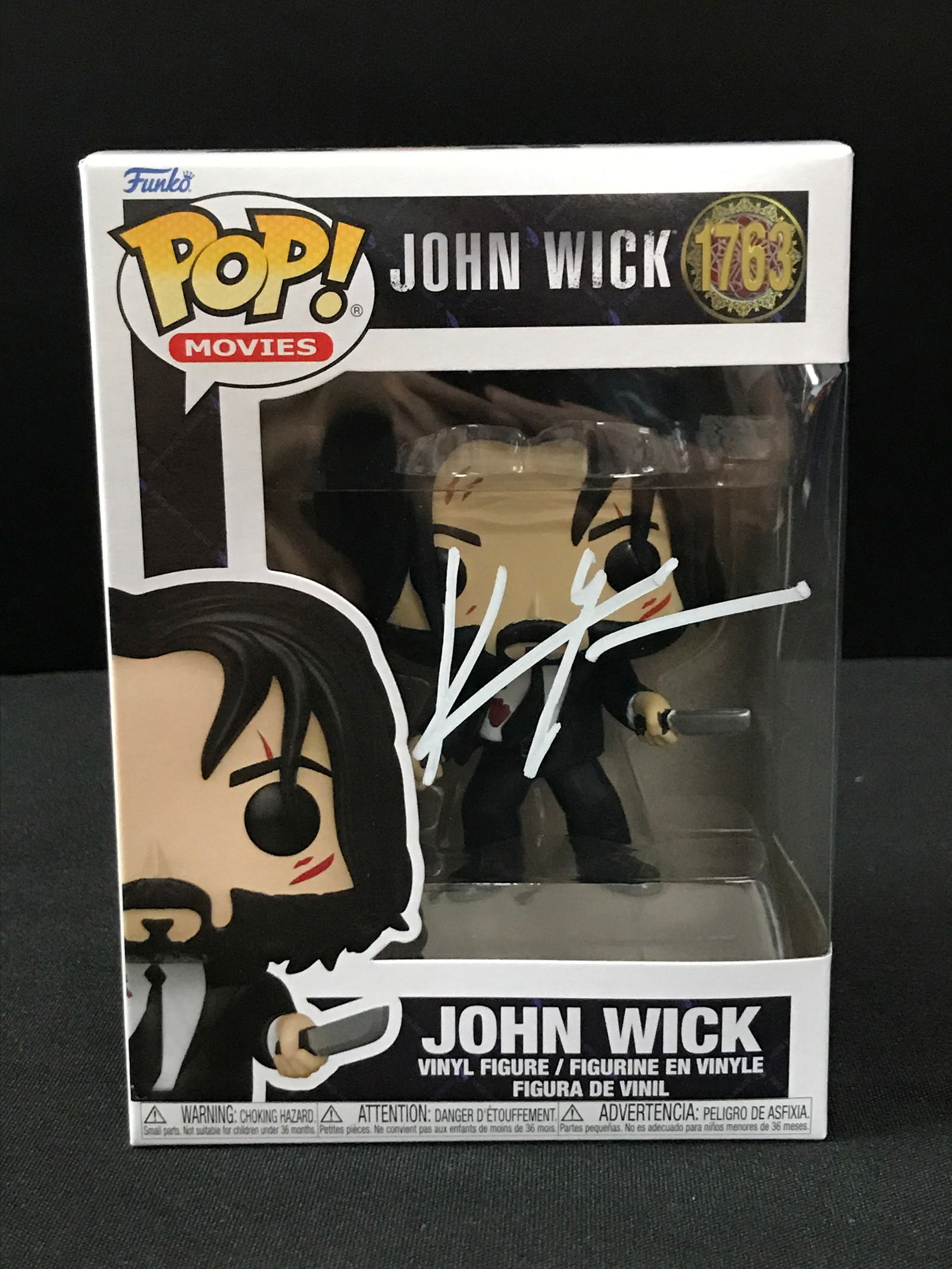 KEANU REEVES SIGNED JOHN WICK FUNKO POP - KB COA (1 of 2)