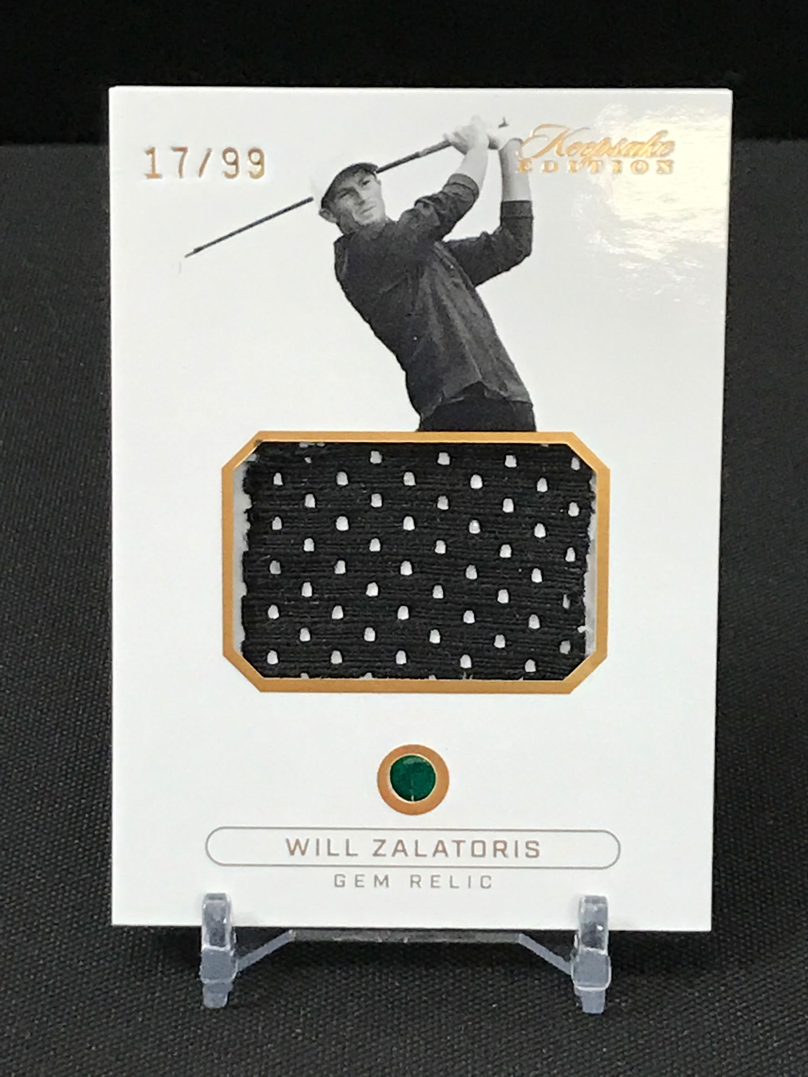 WILL ZALATORIS GEM RELIC PATCH TRADING CARD 17/99 (1 of 2)