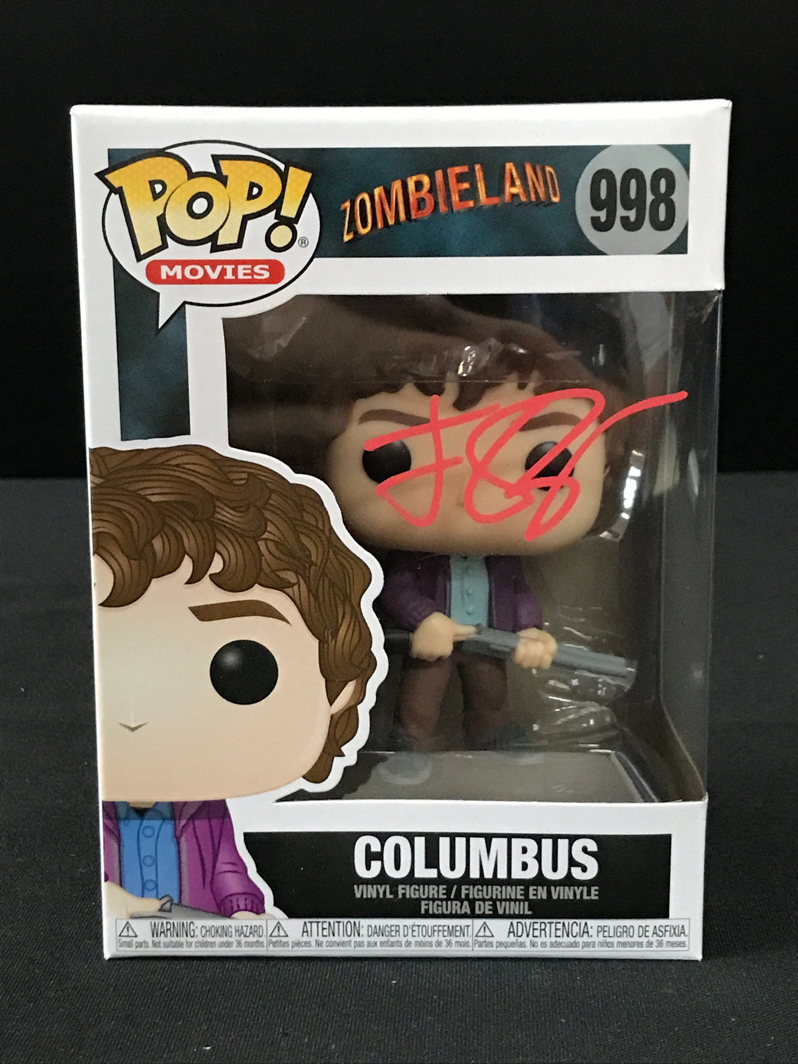 JESSE EISENBERG SIGNED ZOMBIELAND FUNKO POP - KB COA: Prices are in Canadian dollars