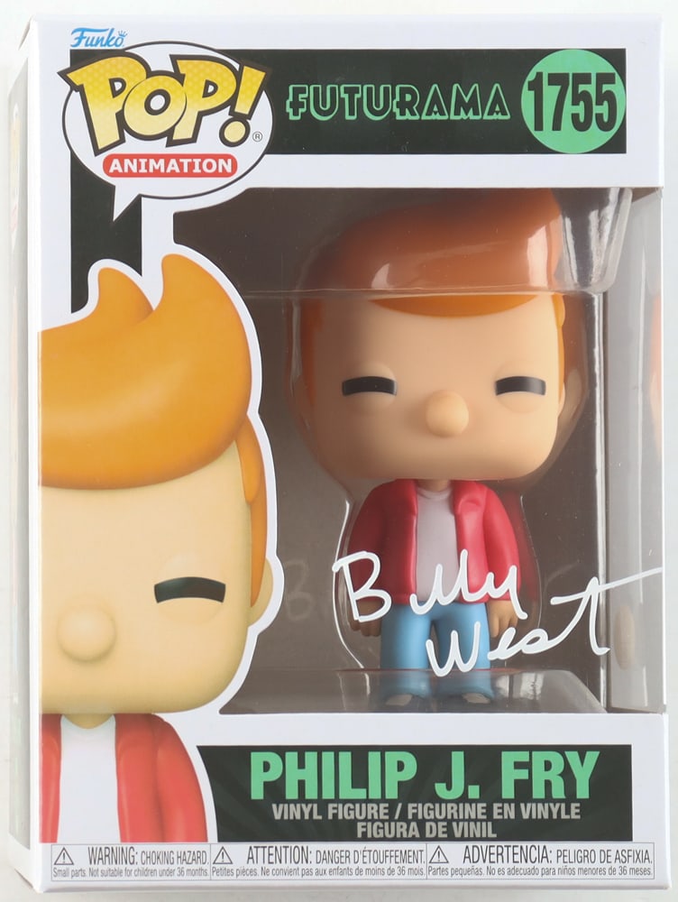 BILLY WEST SIGNED FRY FUNKO POP FROM TV SHOW FUTURAMA - JSA COA (1 of 2)