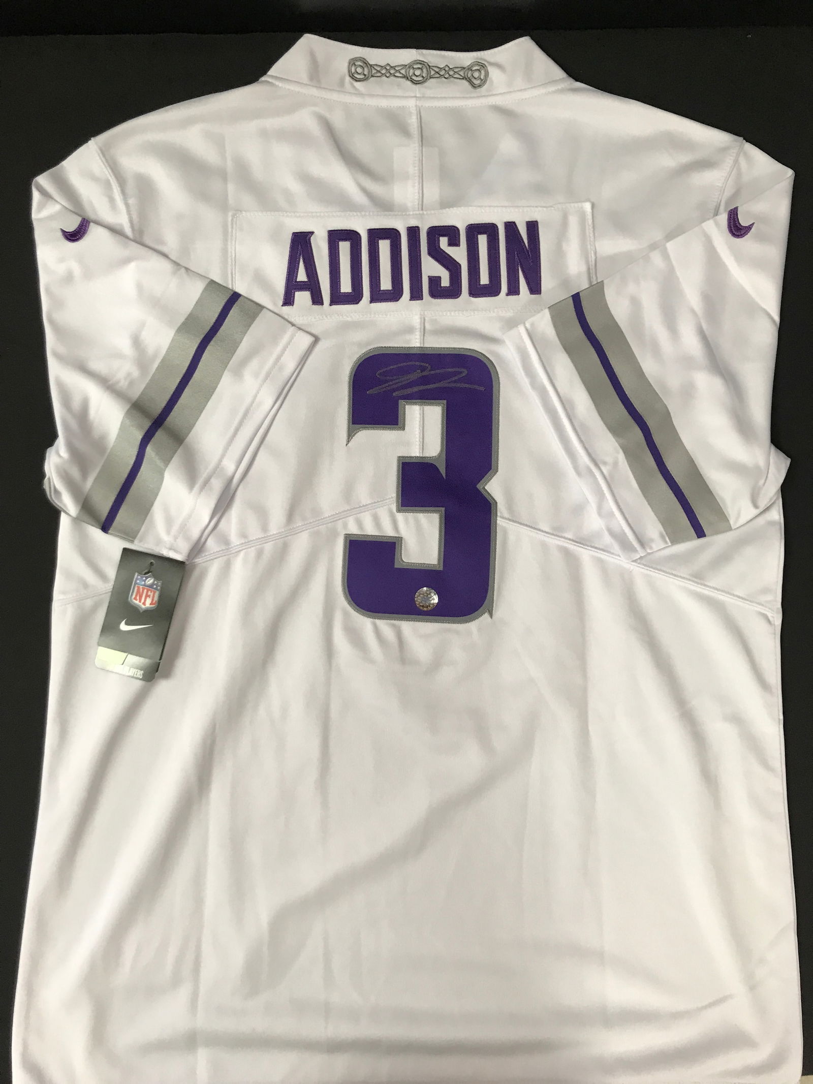 JORDAN ADDISON SIGNED MINNESOTA VIKINGS JERSEY - KB COA (1 of 3)