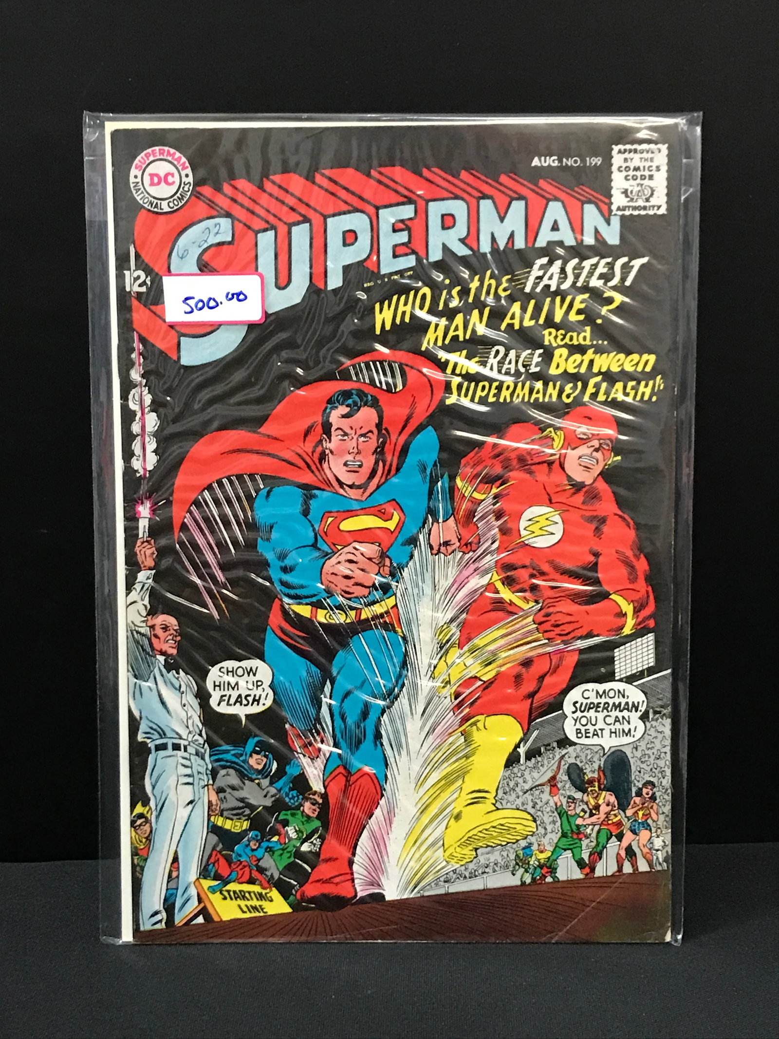 DC COMICS NO.199 SUPERHERO (1ST SUPERMAN AND FLASH RACE) (1 of 1)