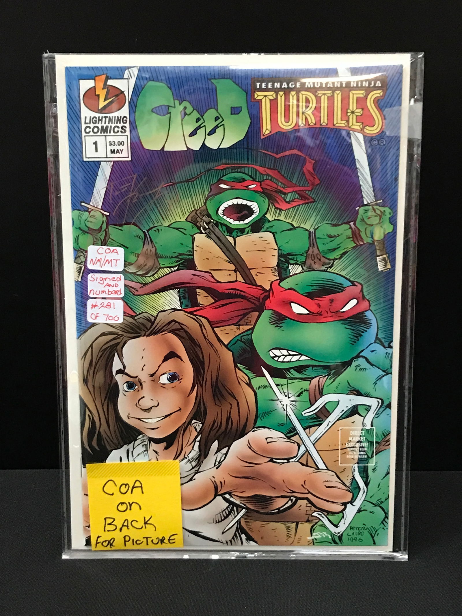 LIGHTNING COMICS NO.1 CREED AND/TMNT SIGNED AND NUMBERED WITH COA (1 of 2)