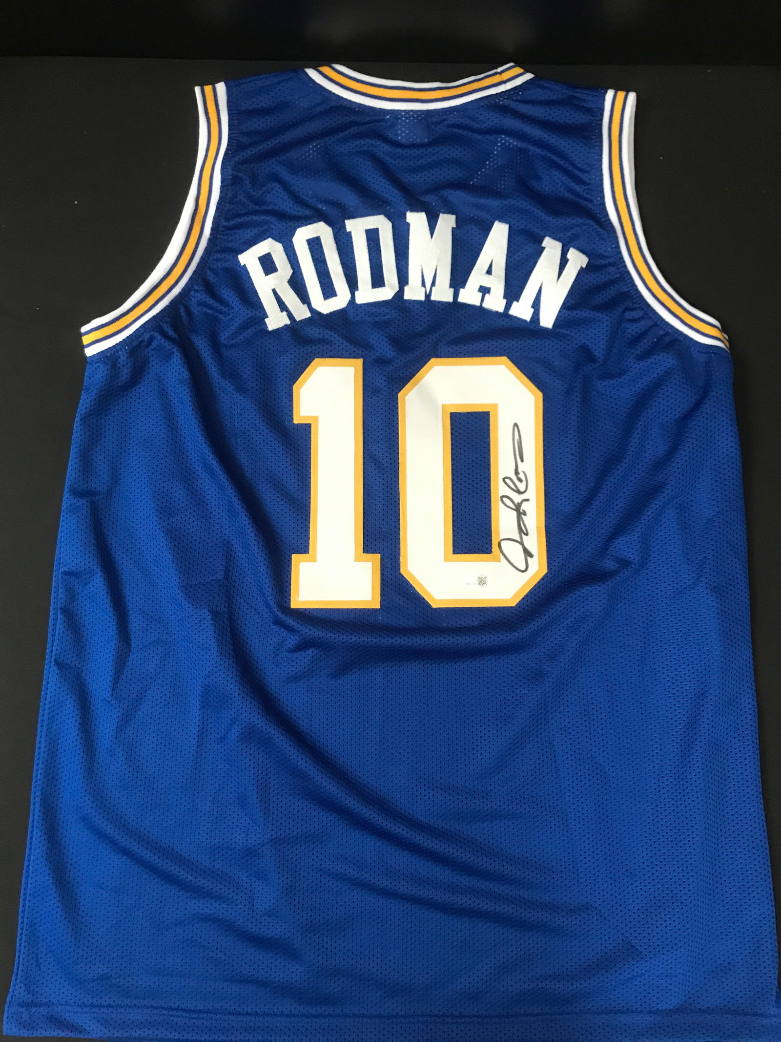 DENNIS RODMAN SIGNED SAVAGES JERSEY JSA COA (1 of 3)