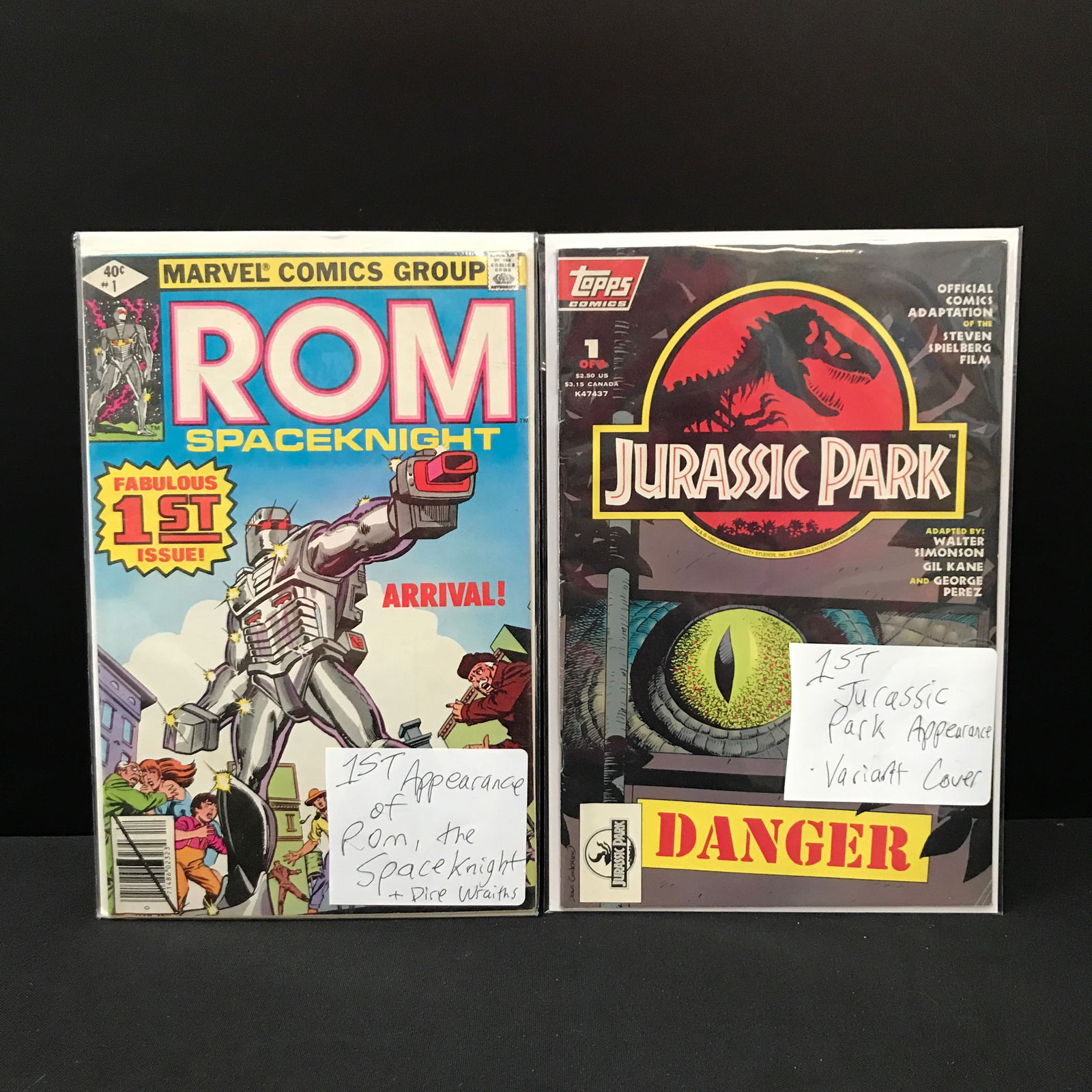MARVEL COMICS ROM NO.1 AND JURASSIC PARK NO.1 (1 of 1)