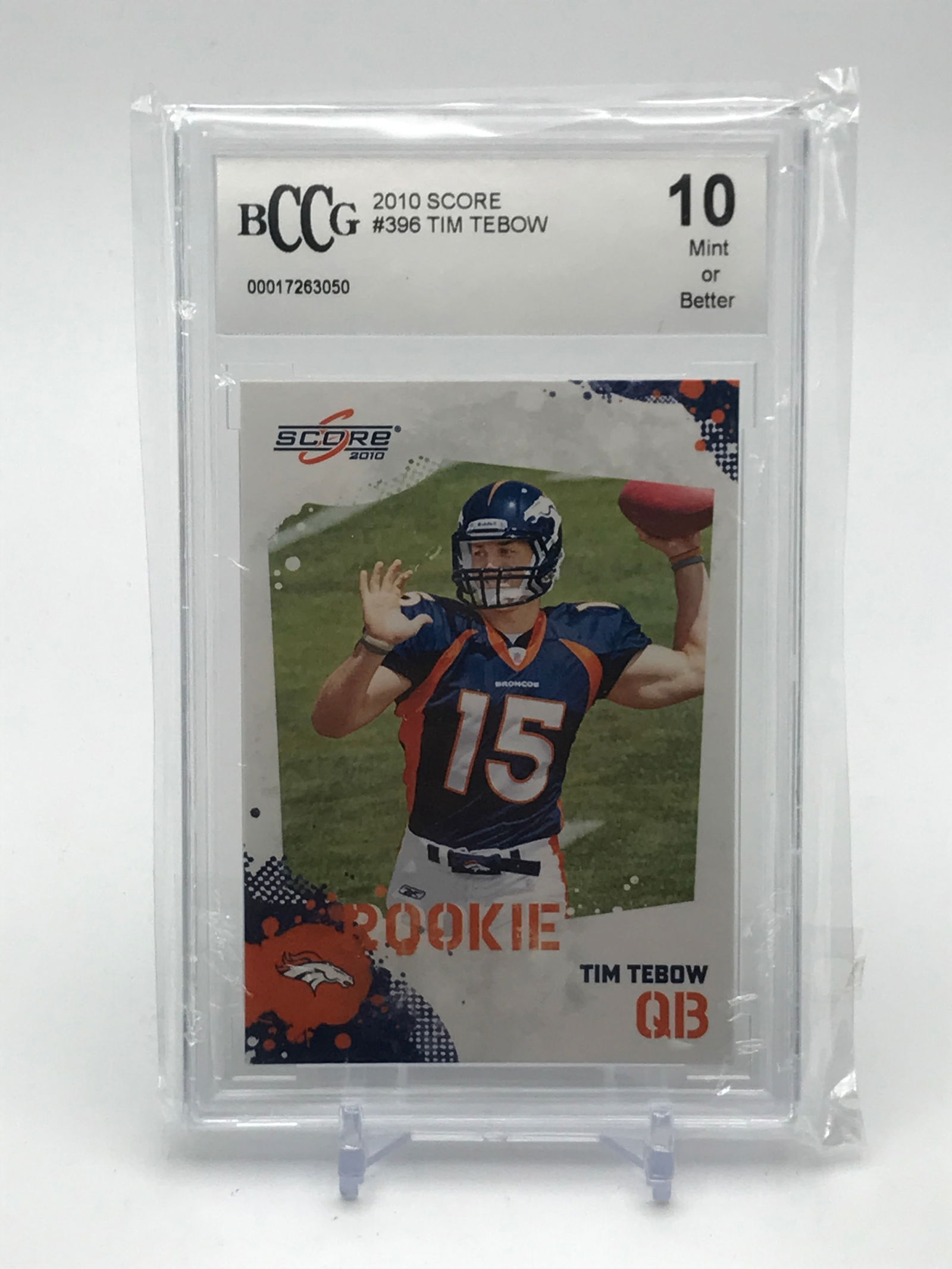 2010 SCORE NO.396 TIM TEBOW ROOKIE BECKETT GRADED 10 (1 of 2)