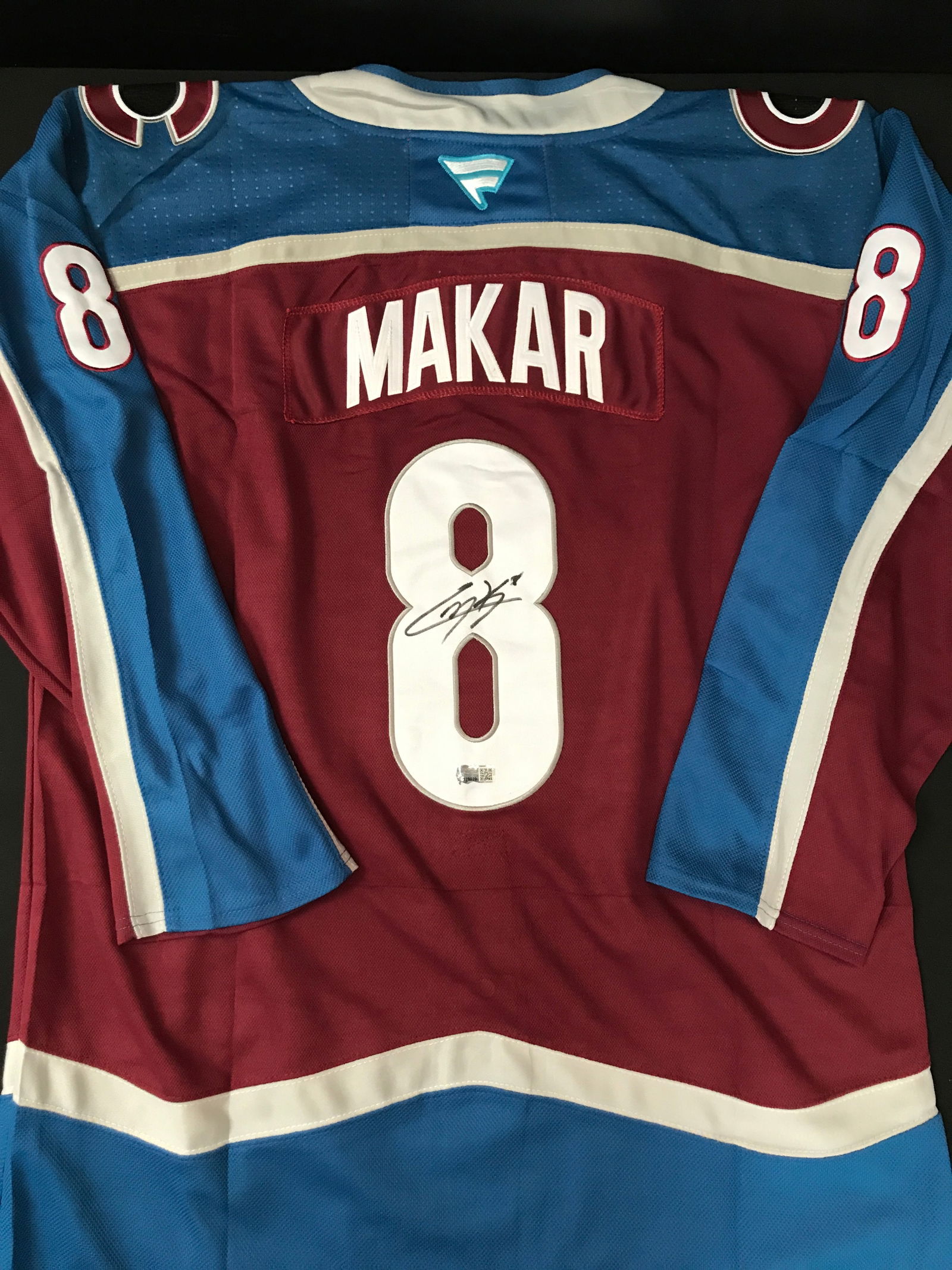CALE MAKER SIGNED AVALANCHE JERSEY ACE COA (1 of 3)