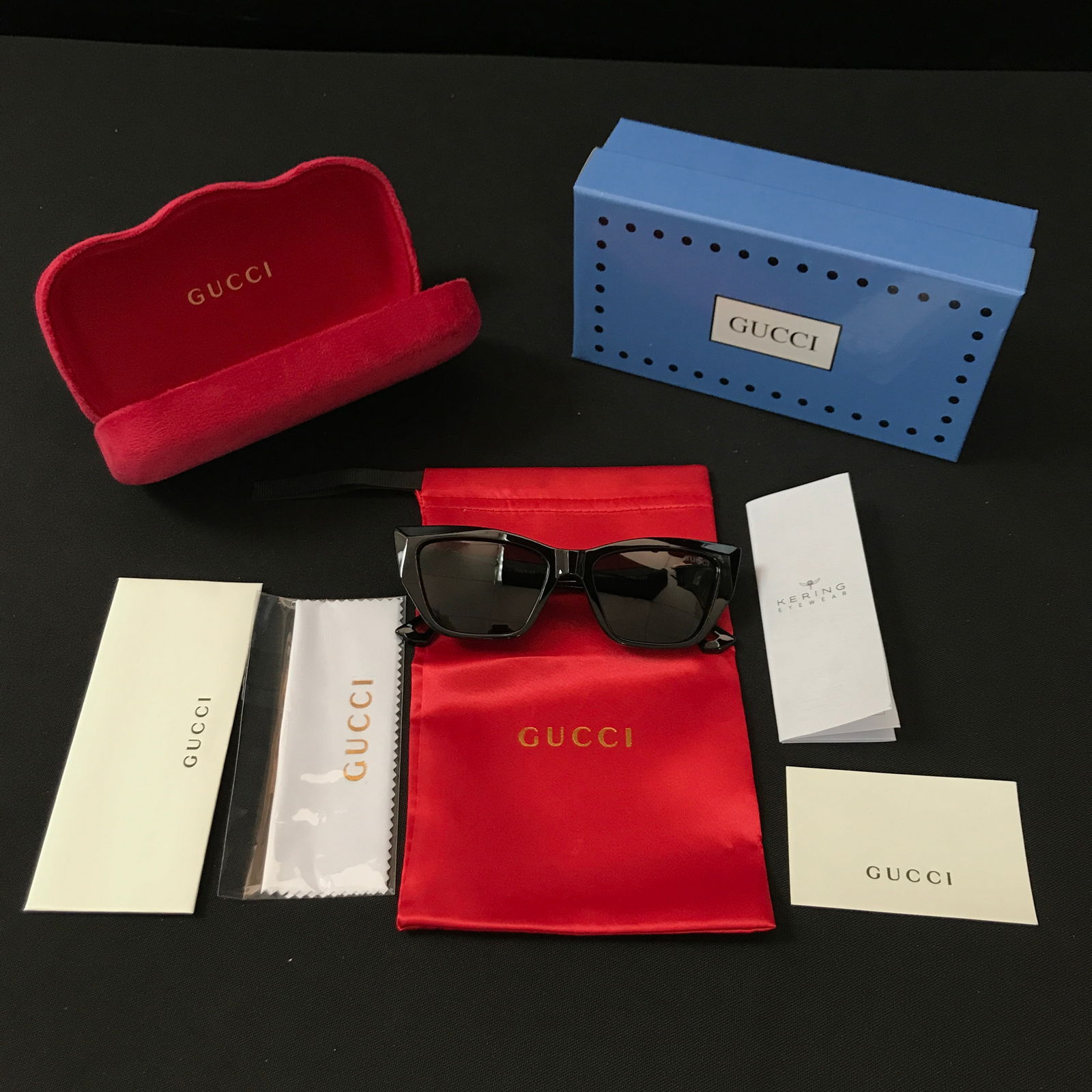 BNIB GUCCI SUNGLASES WITH ACCESSORIES: Prices are in Canadian dollars