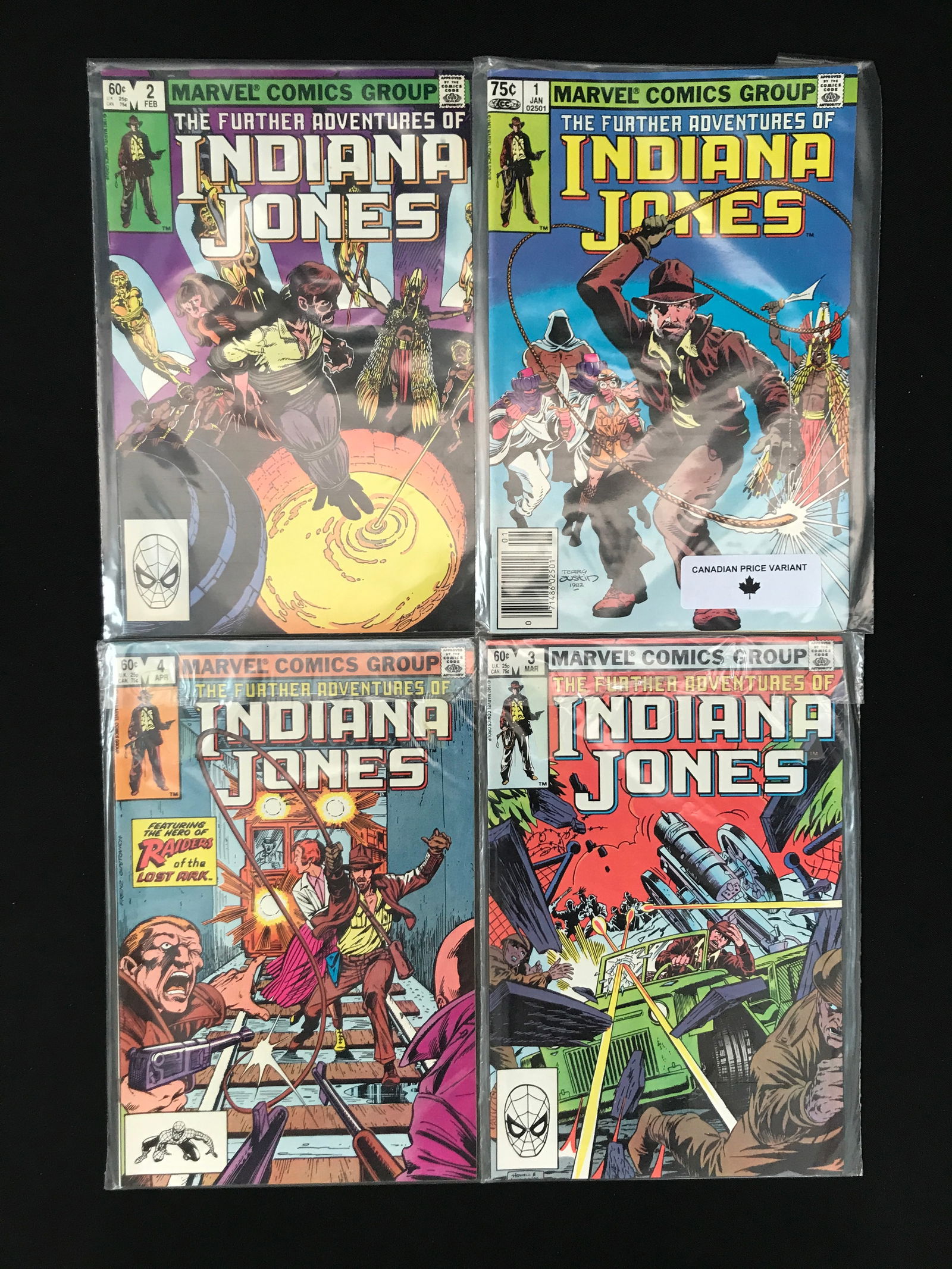 LOT OF 4 FURTHER ADVENTURES OF INDIANA JONES #1-4 - MARVEL COMICS (1 of 1)