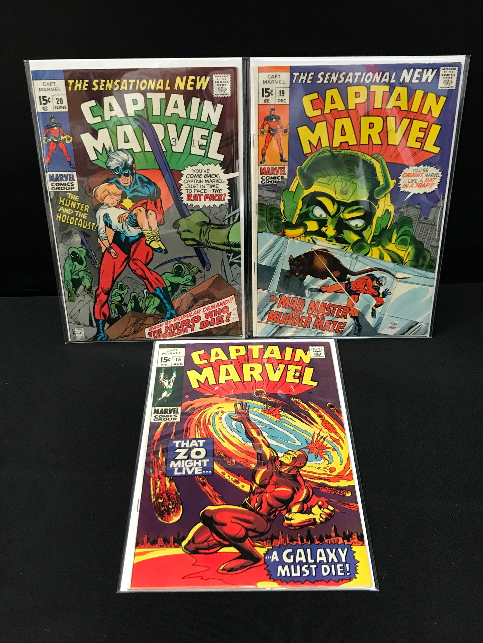 LOT OF 3 CAPTAIN MARVEL COMICS (1 of 1)