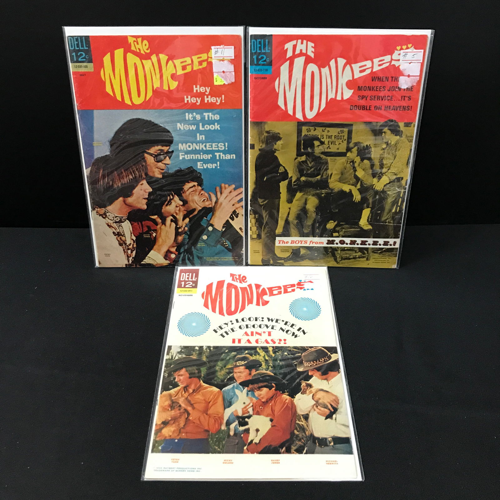 LOT OF 3 THE MONKEES COMCIS (DELL COMICS) (1 of 1)