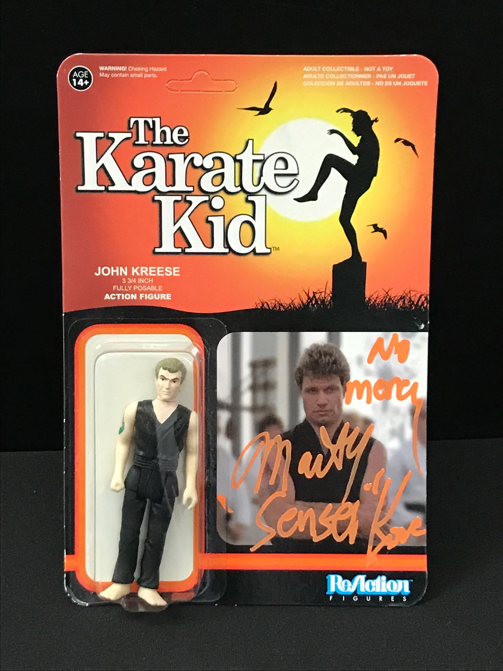 MARTIN COVE SIGNED KARATE KID ACTION FIGURE - JSA AND WWOC COA (1 of 2)