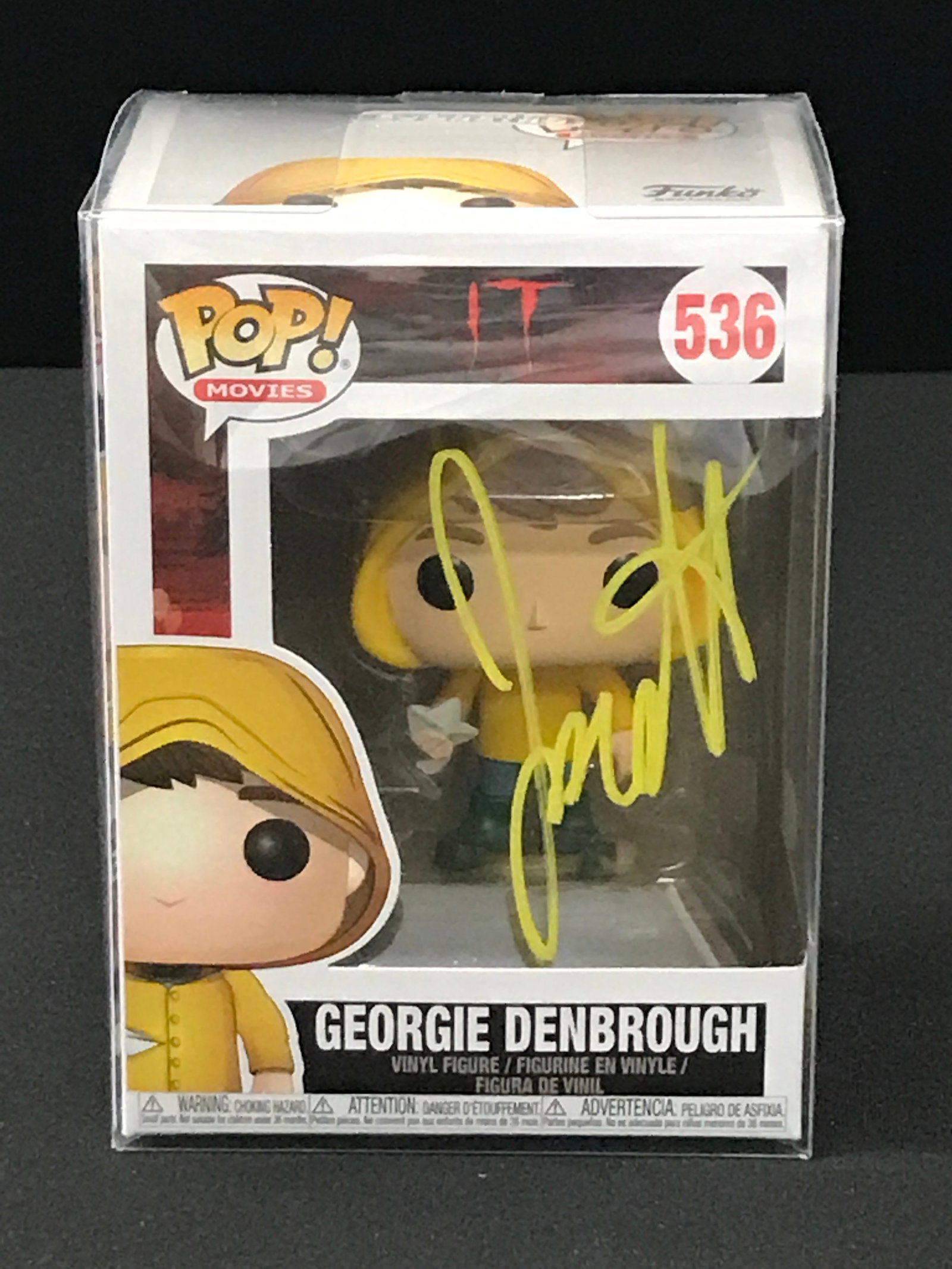VINCENT LECAVALIER SIGNED GEORGE DENBROUGH IT FUNKO POP - JSA COA: Prices are in Canadian dollars