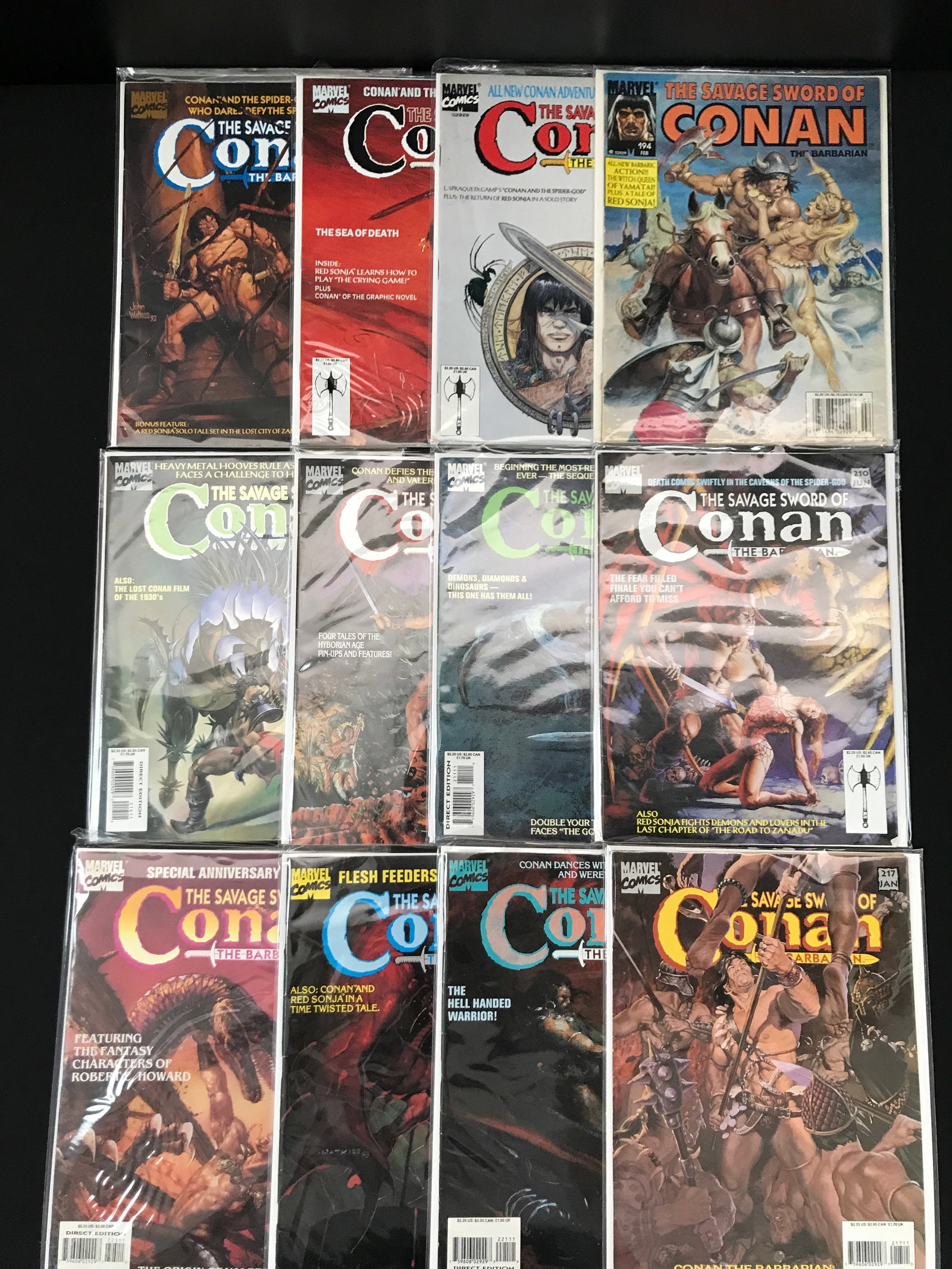 LOT OF 12 CONAN COMICS (CURTIS COMICS): Prices are in Canadian Dollars