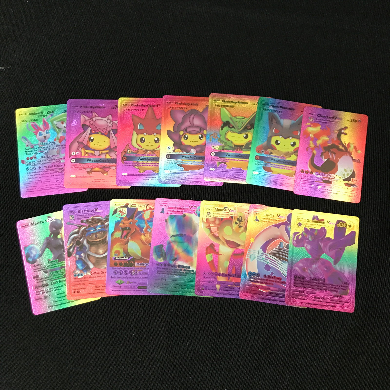 LOT OF 14 RAINBOW POKEMON CARDS: Prices are in Canadian dollars